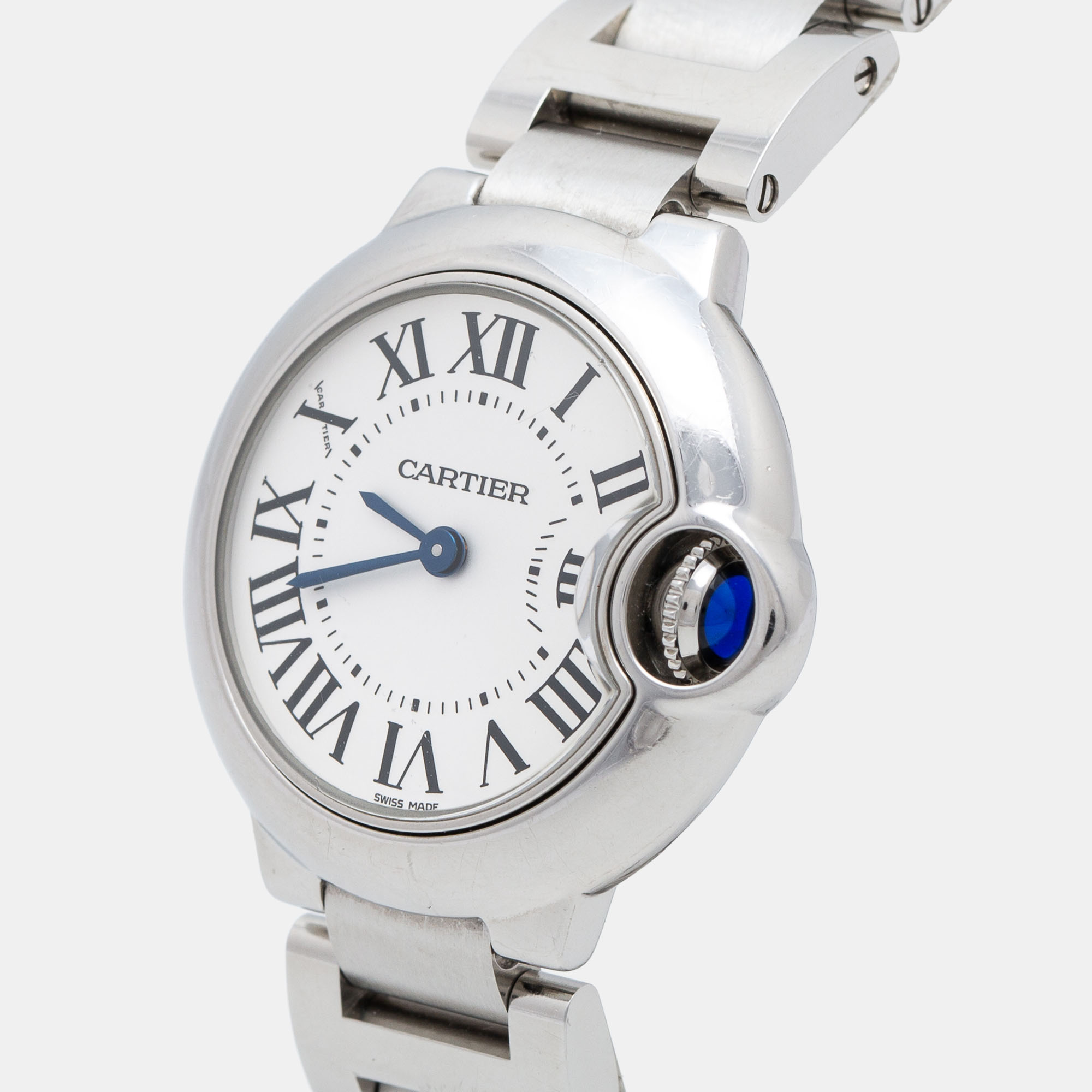 

Cartier Silver Stainless Steel Ballon Bleu W69010Z4 Women's Wristwatch