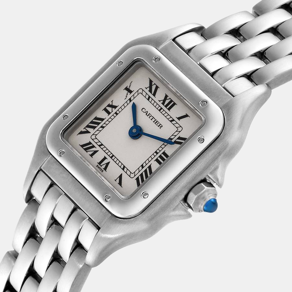 

Cartier Silver Stainless Steel Panthere W25033P5 Quartz Women's Wristwatch 22 mm