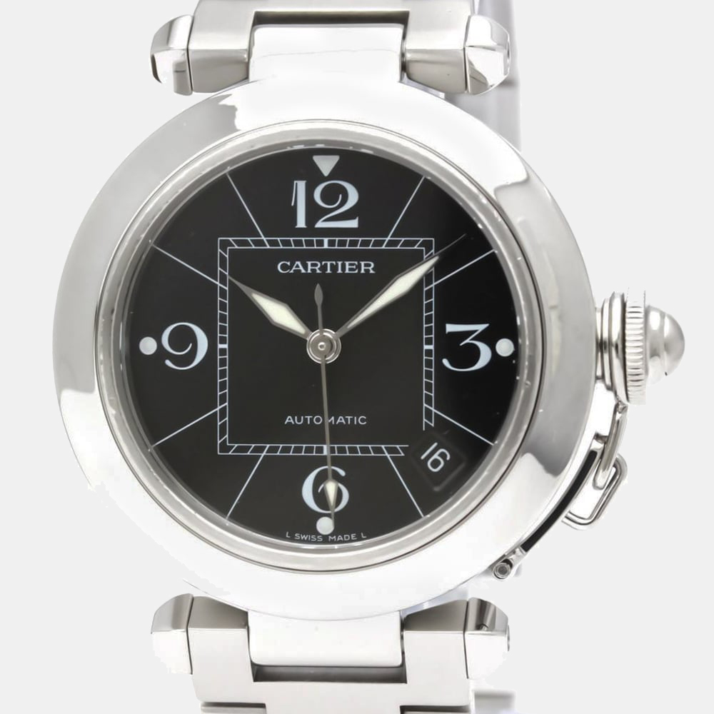 

Cartier Black Stainless Steel Pasha W31076M7 Automatic Women's Wristwatch 35 mm
