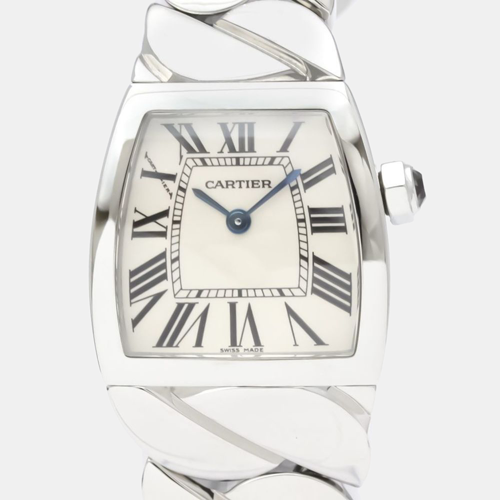 

Cartier Silver Stainless Steel La Dona W660012I Quartz Women's Wristwatch 22 mm