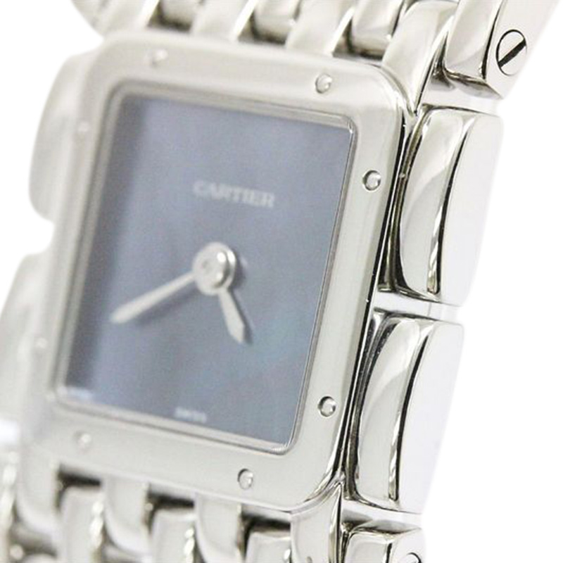 

Cartier Blue Mother of Pearl Stainless Steel Panthere Women's Wristwatch