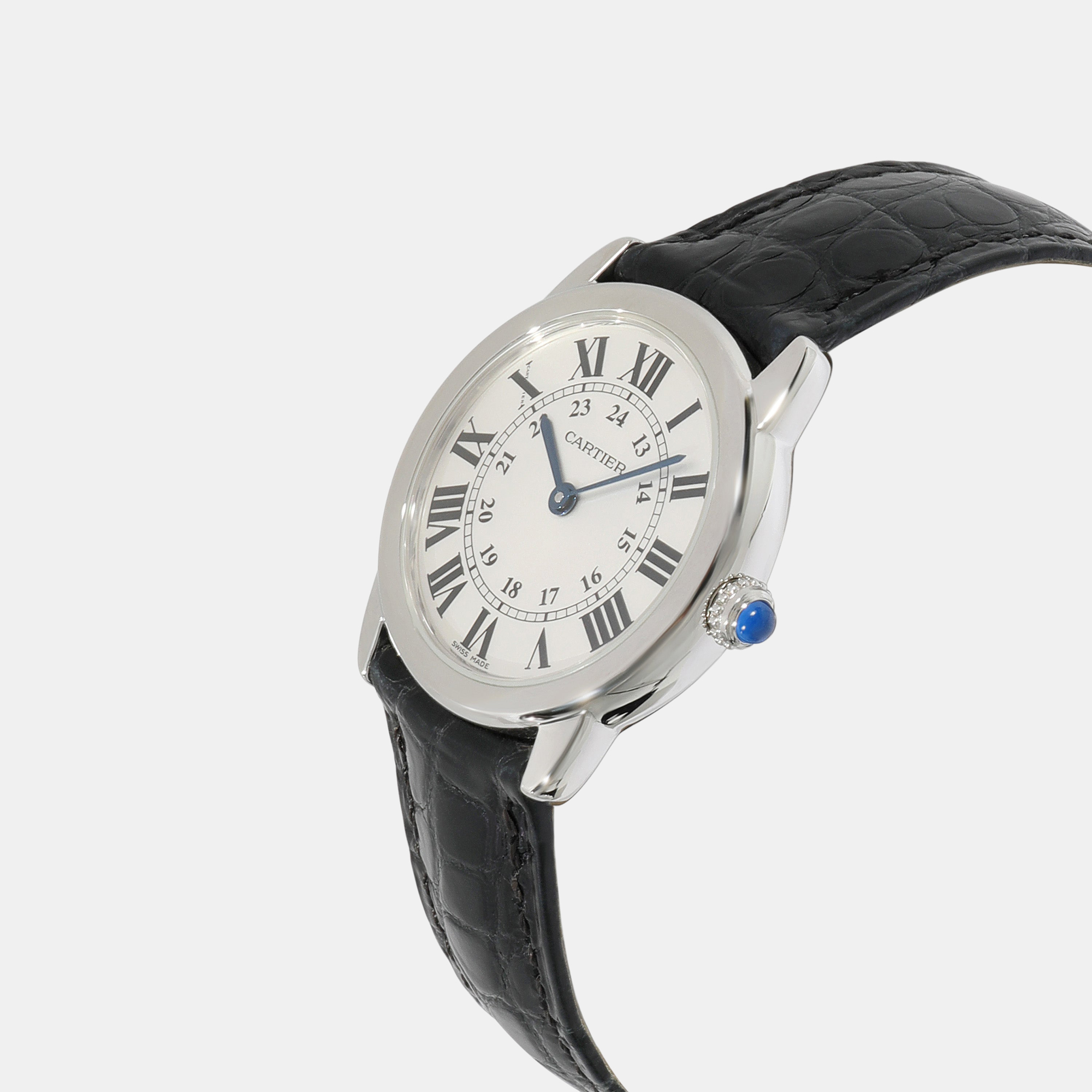 

Cartier Silver Stainless Steel Ronde Solo W6700155 Quartz Women's Wristwatch 29 mm