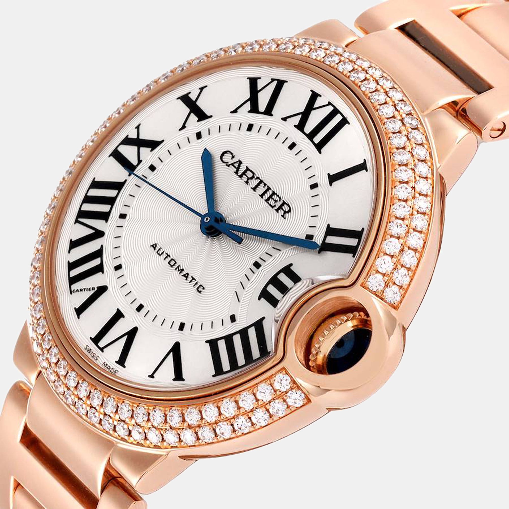 

Cartier Silver 18k Rose Gold Ballon Bleu WE9005Z3 Automatic Women's Wristwatch 36.5 mm