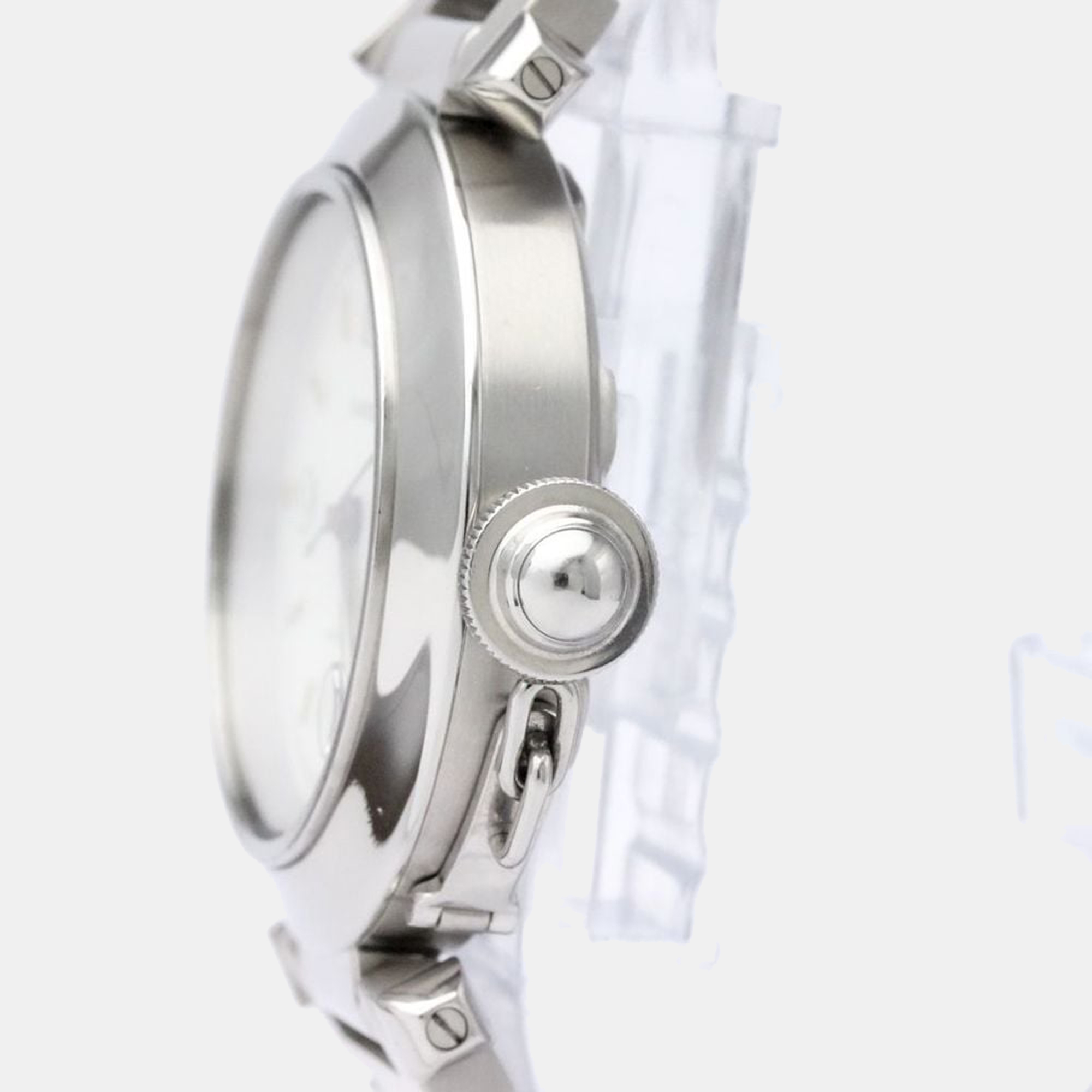 

Cartier White Stainless Steel Pasha C de Cartier W31015M7 Automatic Women's Wristwatch 35 mm