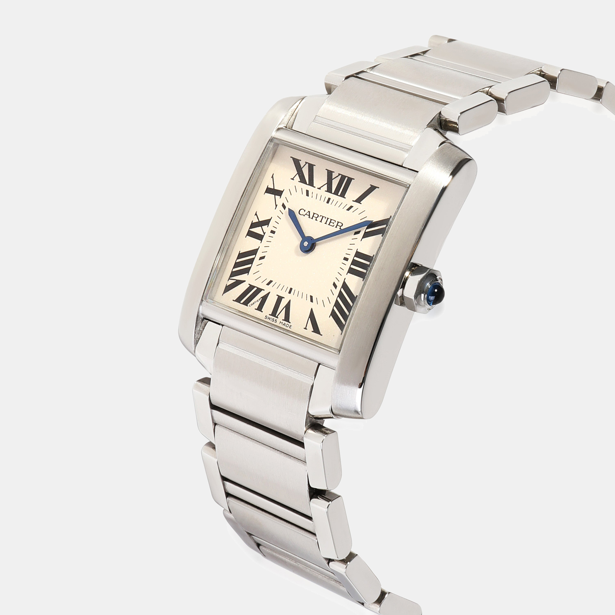 

Cartier Silver Stainless Steel Tank Francaise WSTA0005 Quartz Women's Wristwatch 25 mm