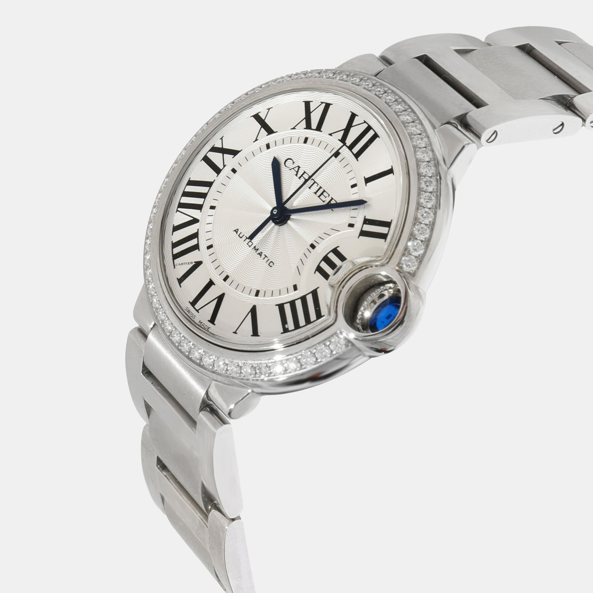 

Cartier Silver Stainless Steel Ballon Bleu W4BB0024 Automatic Women's Wristwatch 36 mm
