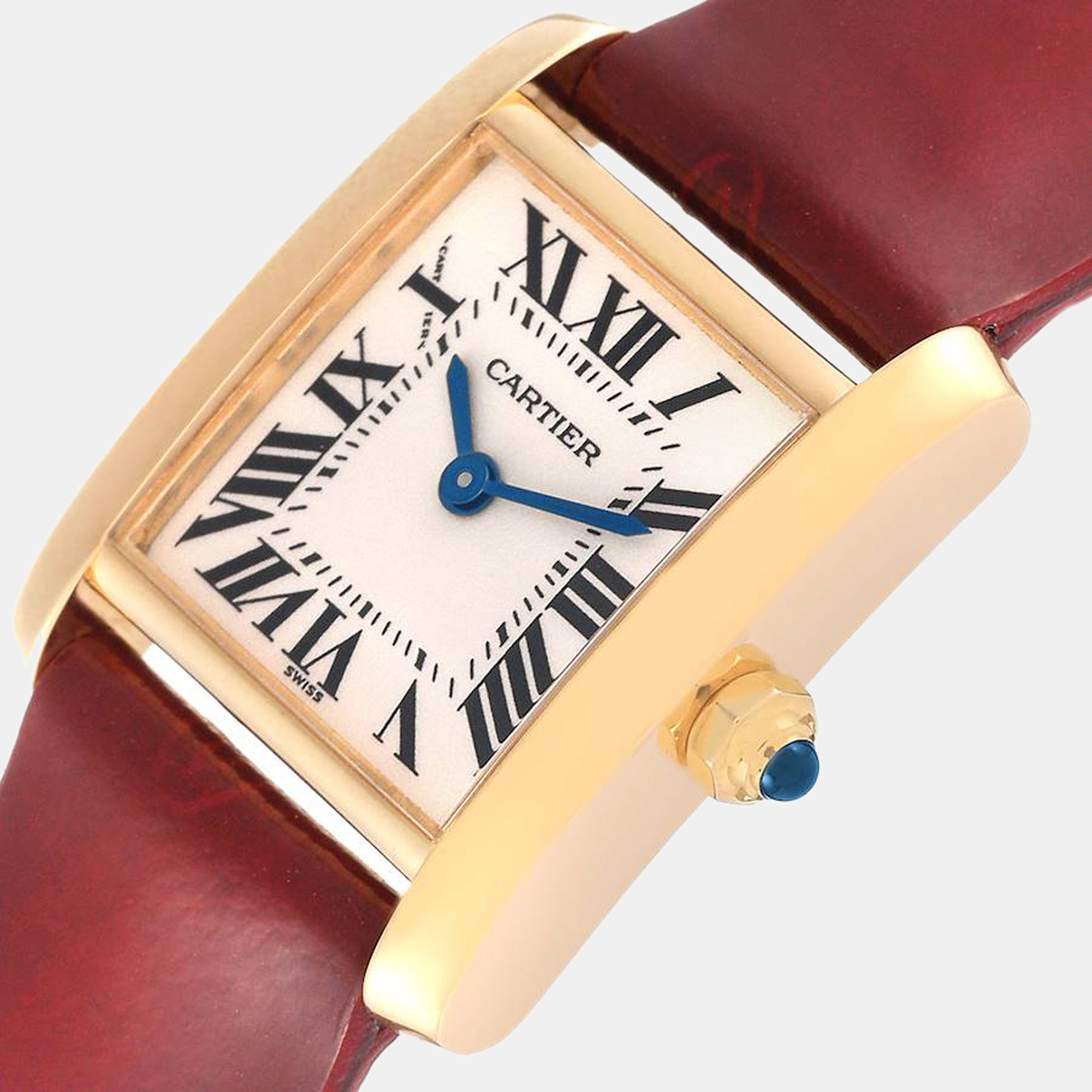 

Cartier Silver 18k Yellow Gold Tank Francaise W5000256 Quartz Women's Wristwatch 20 mm