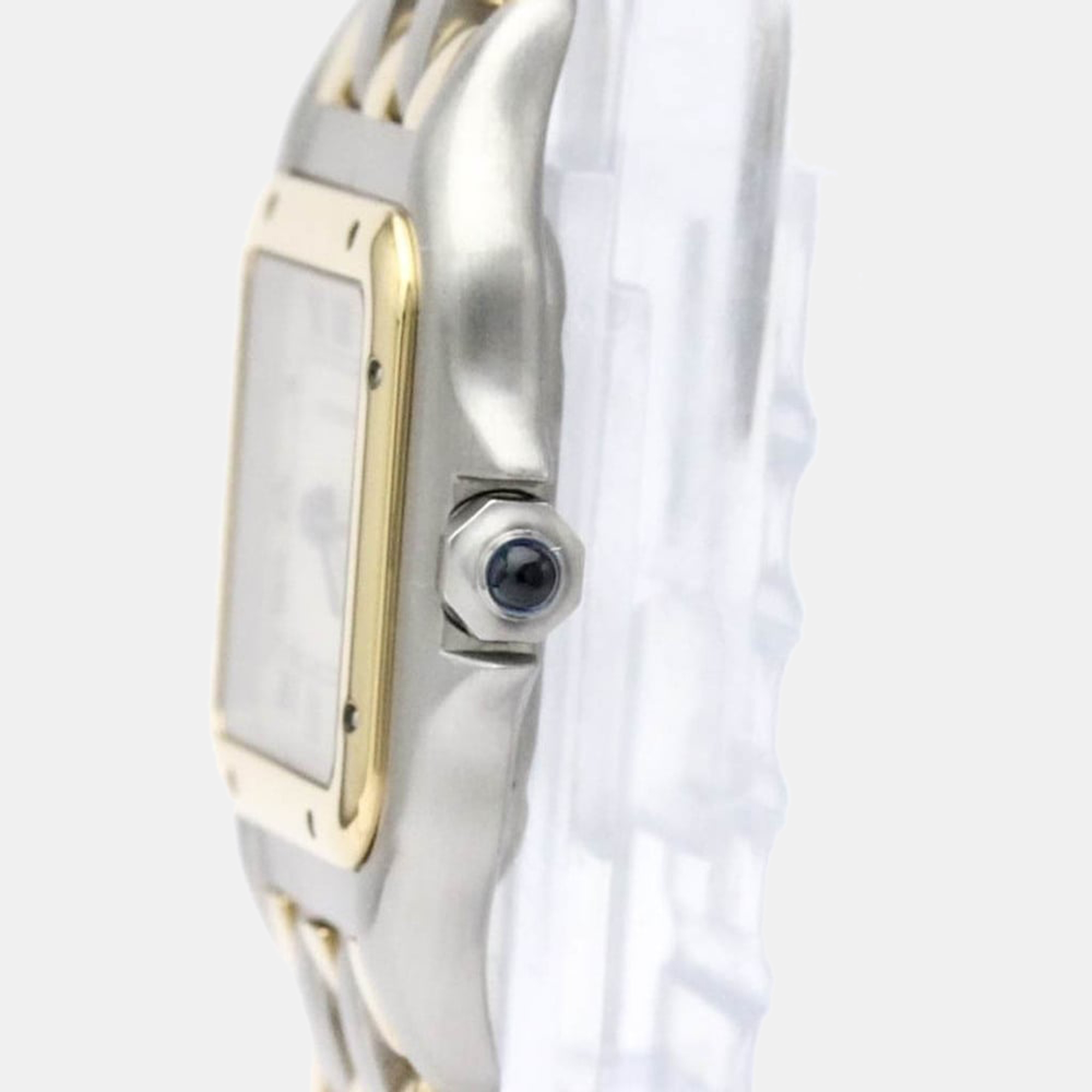 

Cartier Ivory 18k Yellow Gold And Stainless Steel Panthere Quartz Women's Wristwatch 24 mm, White