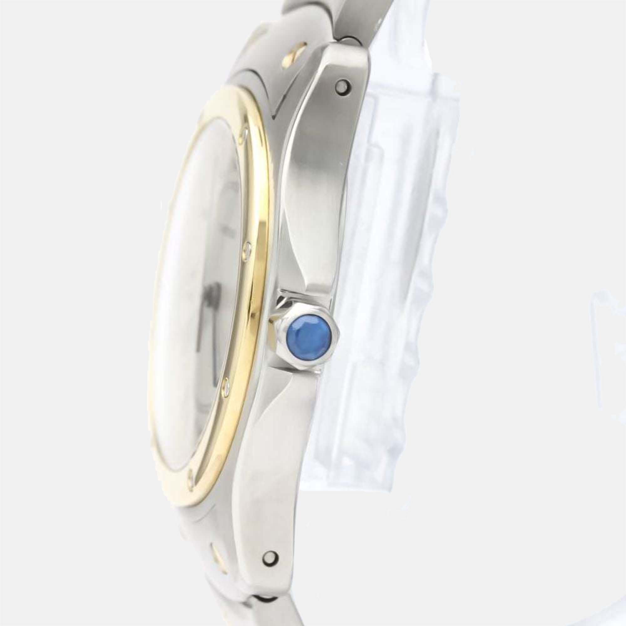 

Cartier Silver 18k Yellow Gold And Stainless Steel Santos Ronde Quartz Women's Wristwatch 30 mm