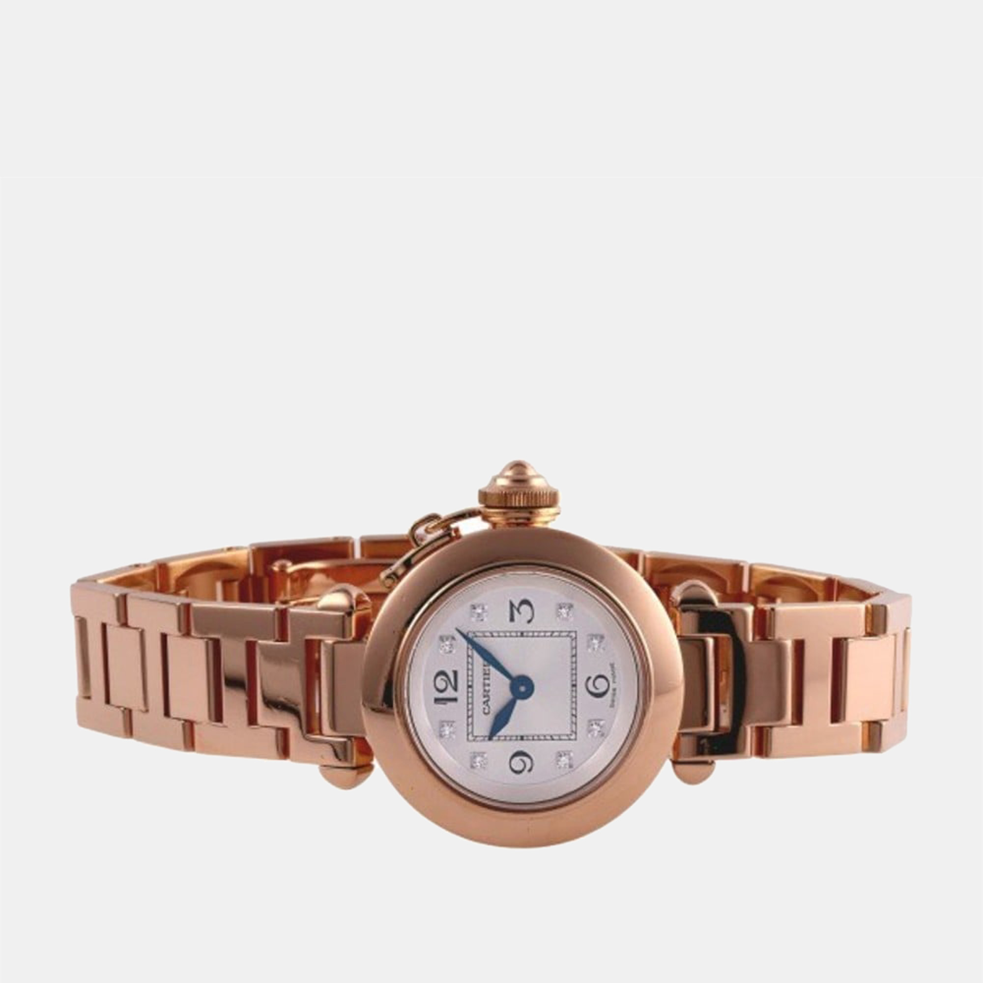 

Cartier Silver 18k Yellow Gold Miss Pasha WJ124015 Quartz Women's Wristwatch 27 mm