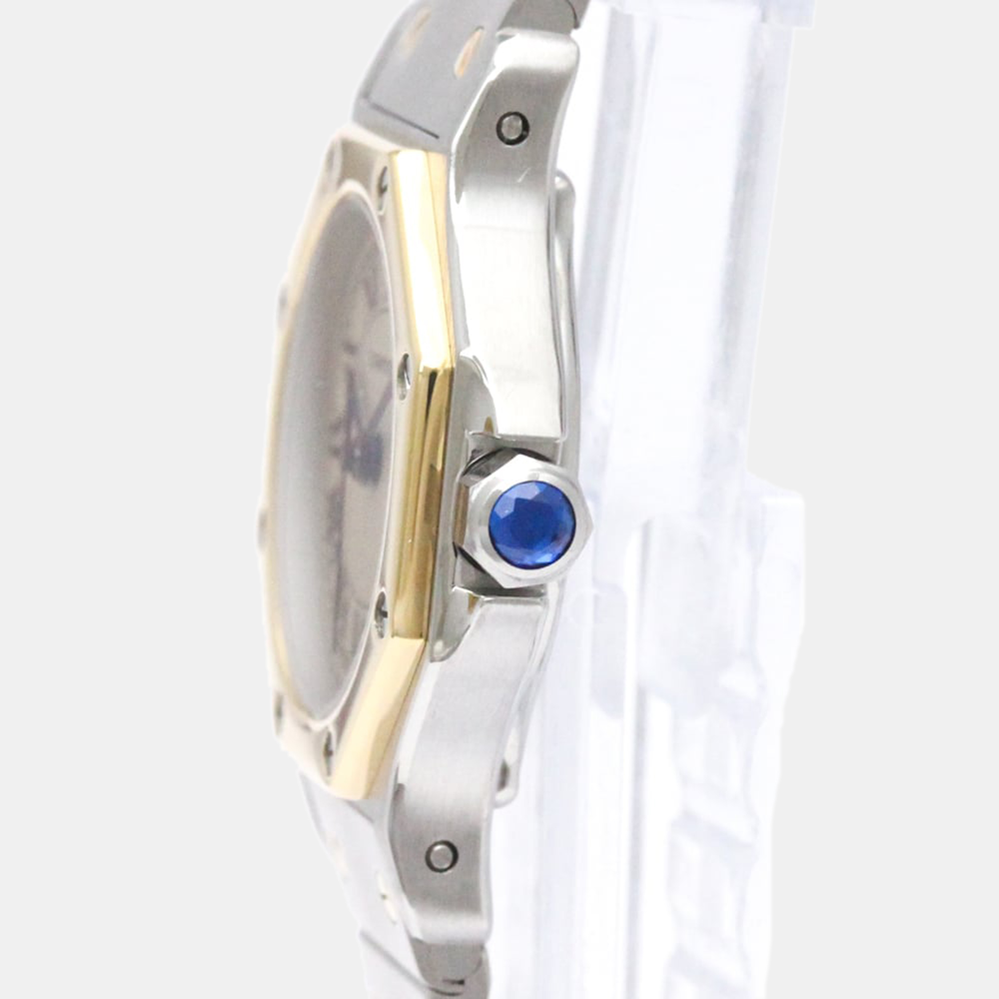 

Cartier White 18k Yellow Gold And Stainless Steel Santos Octagon 187903 Quartz Women's Wristwatch 24 mm