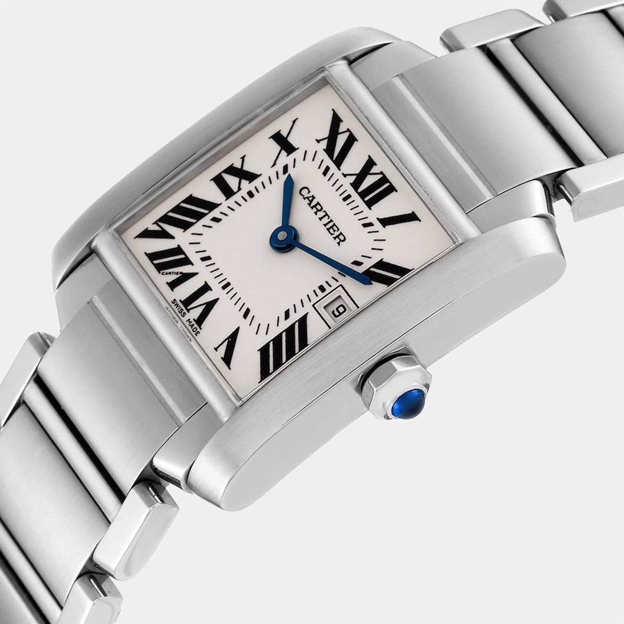 

Cartier Silver Stainless Steel Tank Francaise W51011Q3 Women's Wristwatch 25 mm