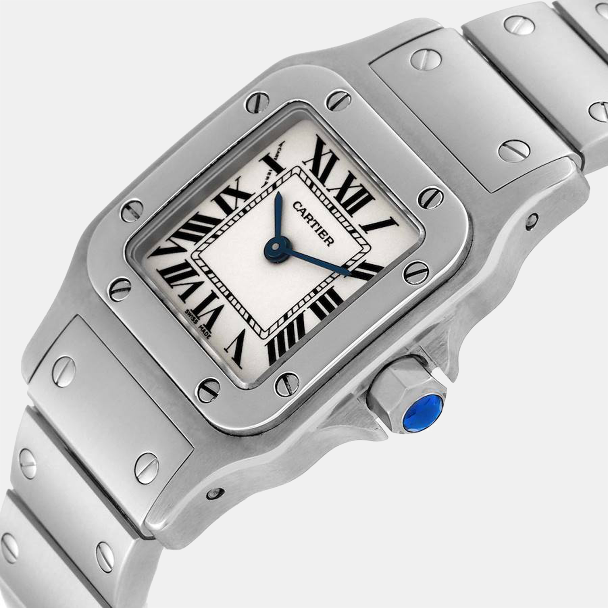 

Cartier Silver Stainless Steel Santos Galbee W20056D6 Women's Wristwatch 24 mm