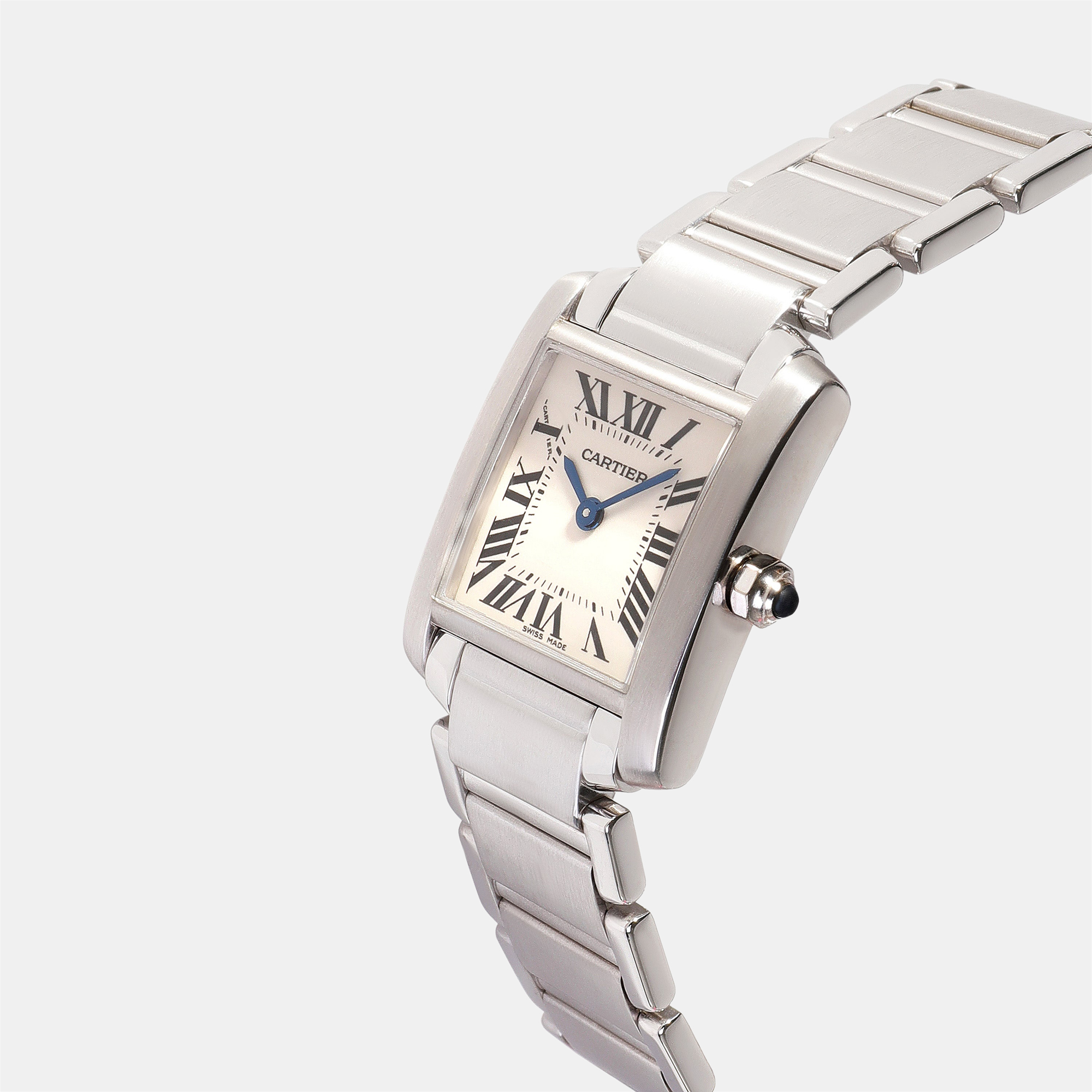 

Cartier Silver 18K White Gold Tank Francaise W50012S3 Women's Wristwatch 20 mm