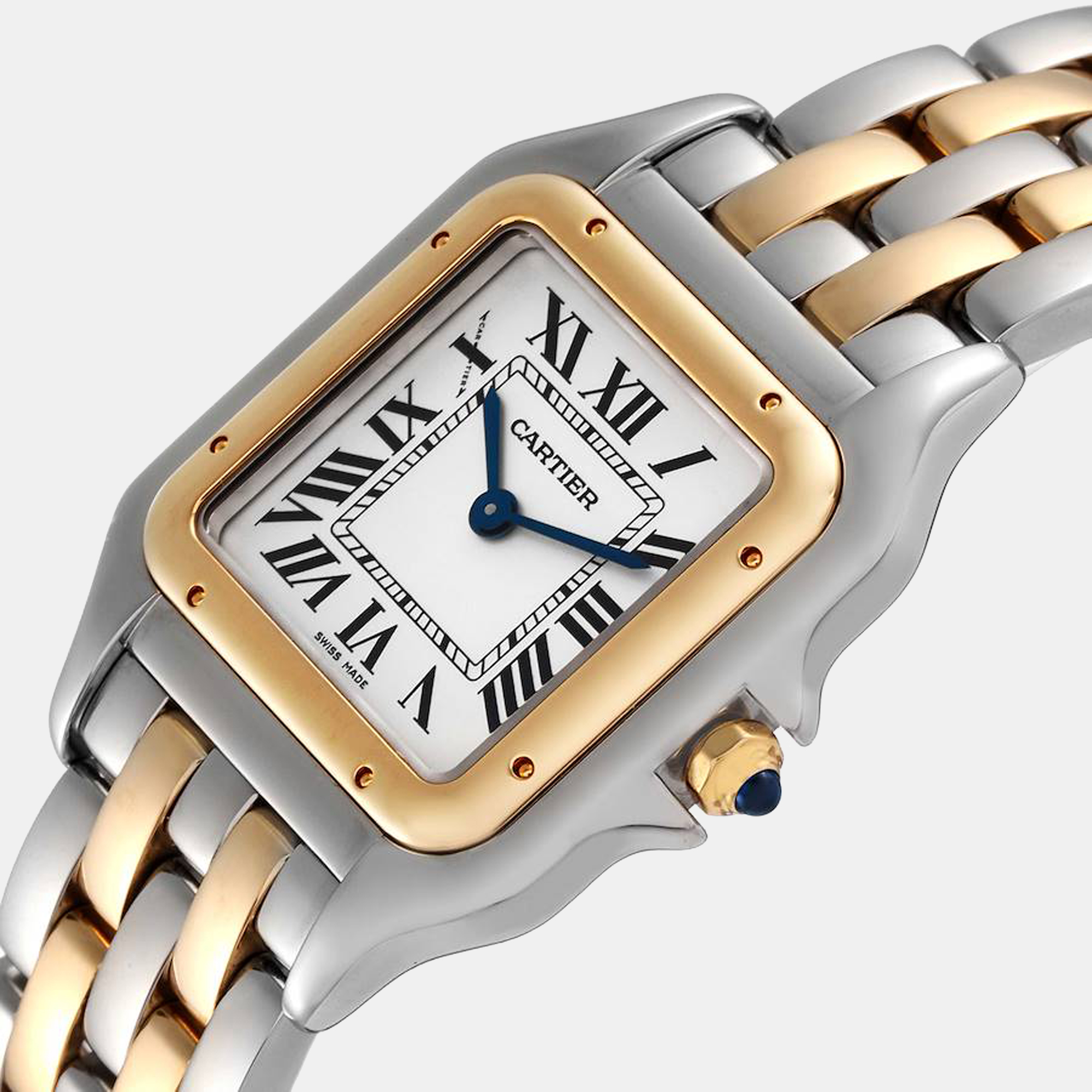 

Cartier Silver 18K Yellow Gold And Stainless Steel Panthere W2PN0007 Women's Wristwatch 27 mm