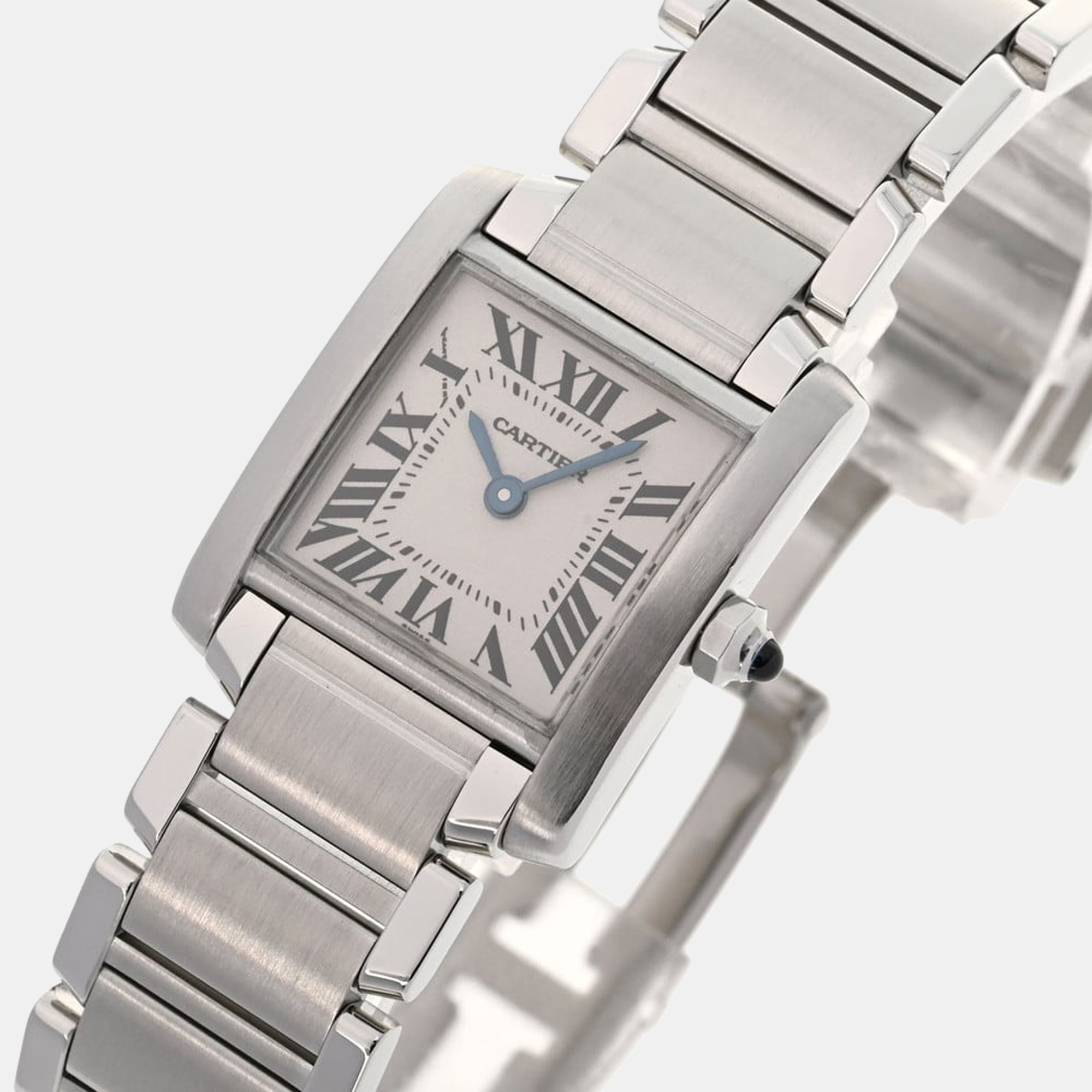 

Cartier White Stainless Steel Tank Francaise W51008Q3 Quartz Women's Wristwatch 20 mm