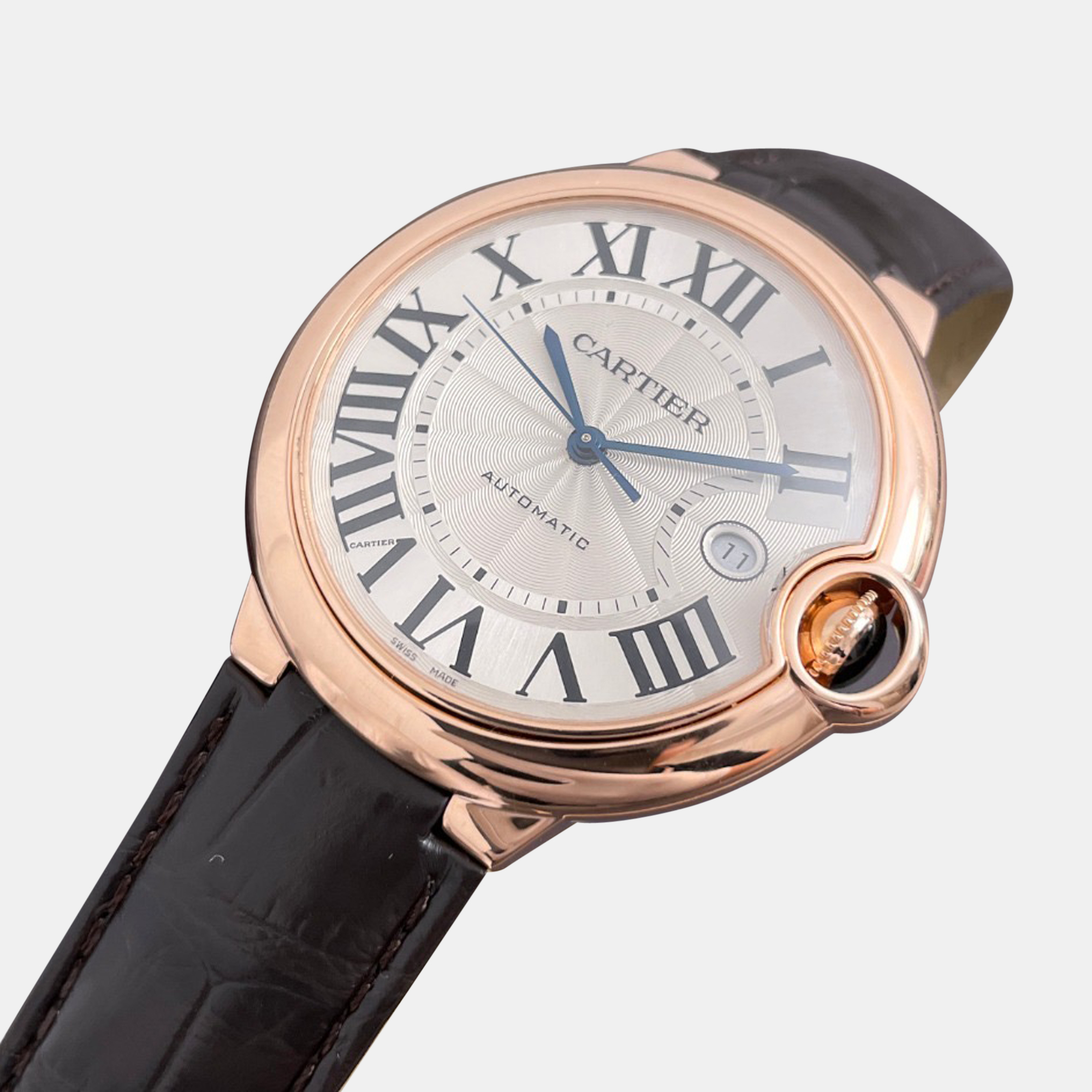 

Cartier Ballon Blue de Cartier 42 Automatic Rose Gold Watch WGBB0017, Silver