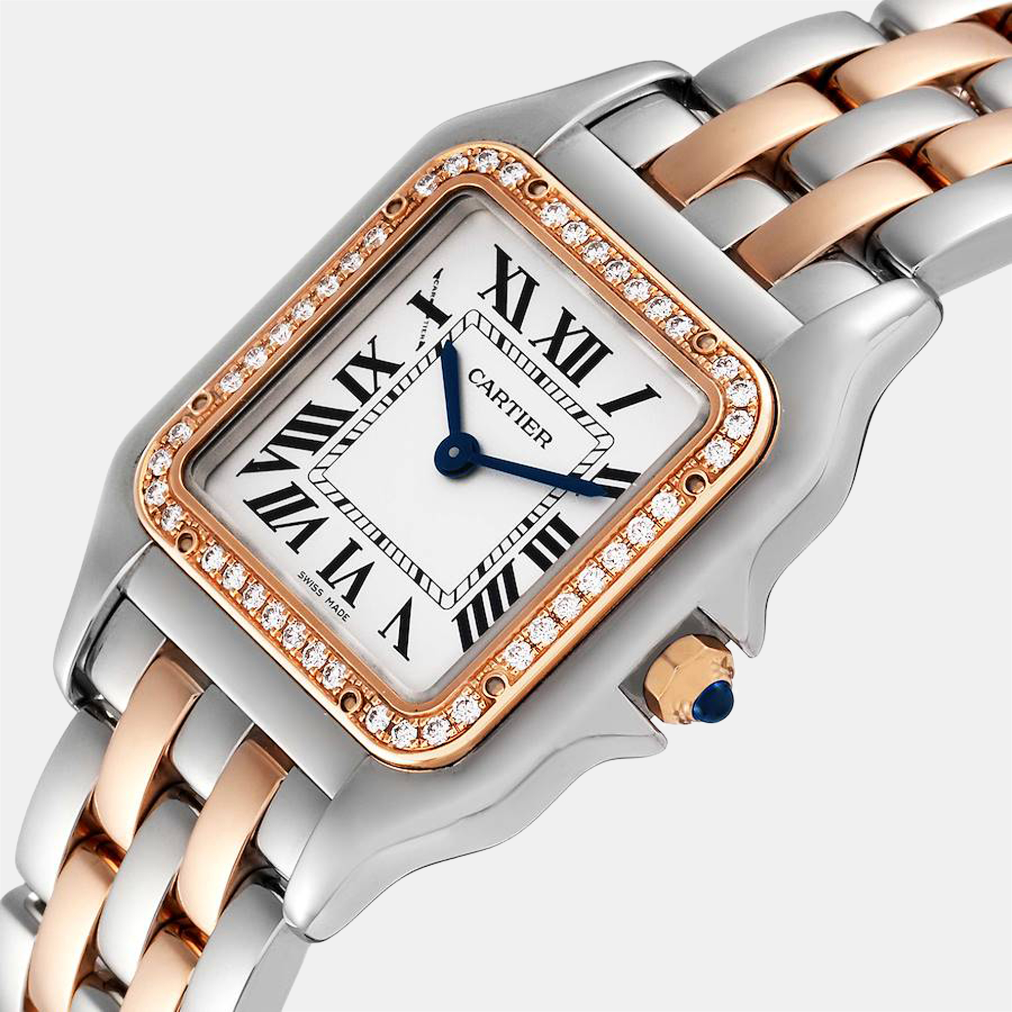 

Cartier Silver 18k Rose Gold And Stainless Steel Panthere W3PN0007 Women's Wristwatch 29 mm