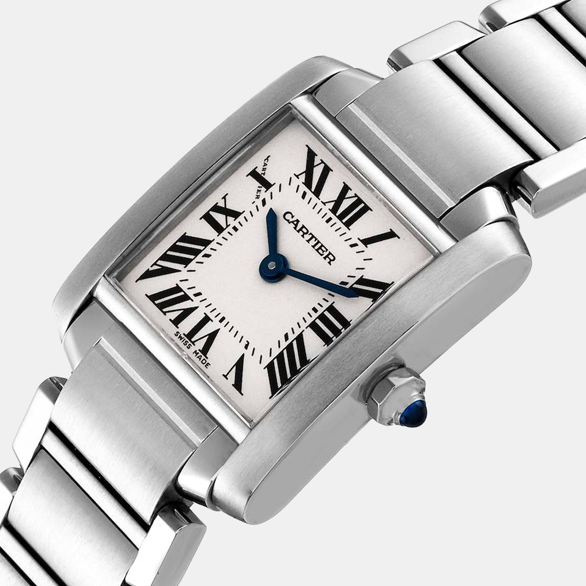 

Cartier Silver Stainless Steel Tank Francaise W51008Q3 Women's Wristwatch 20 mm