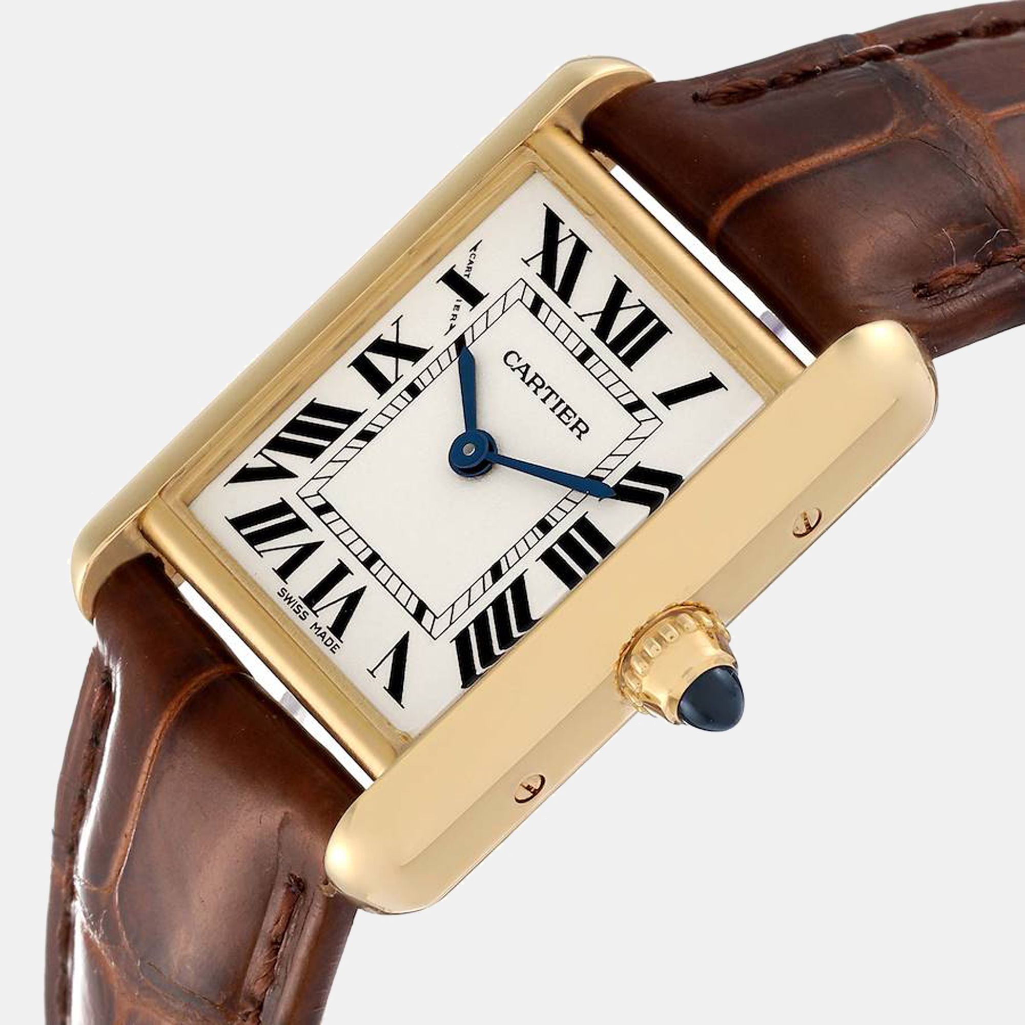 

Cartier Silver 18k Yellow Gold Tank Louis W1529856 Women's Wristwatch 29 mm