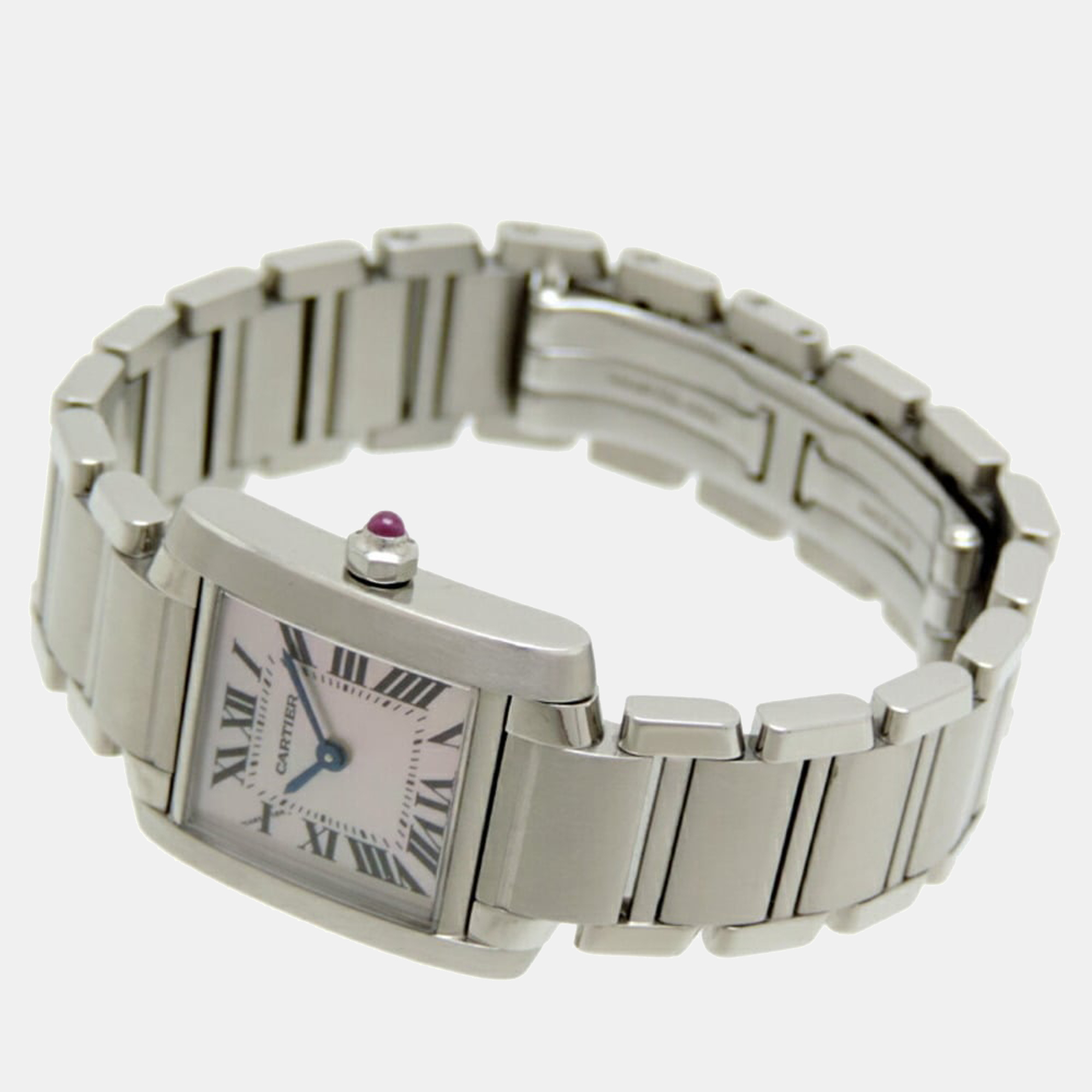 

Cartier Silver Stainless Steel Tank Francaise W51028Q3 Women's Wristwatch 21 mm