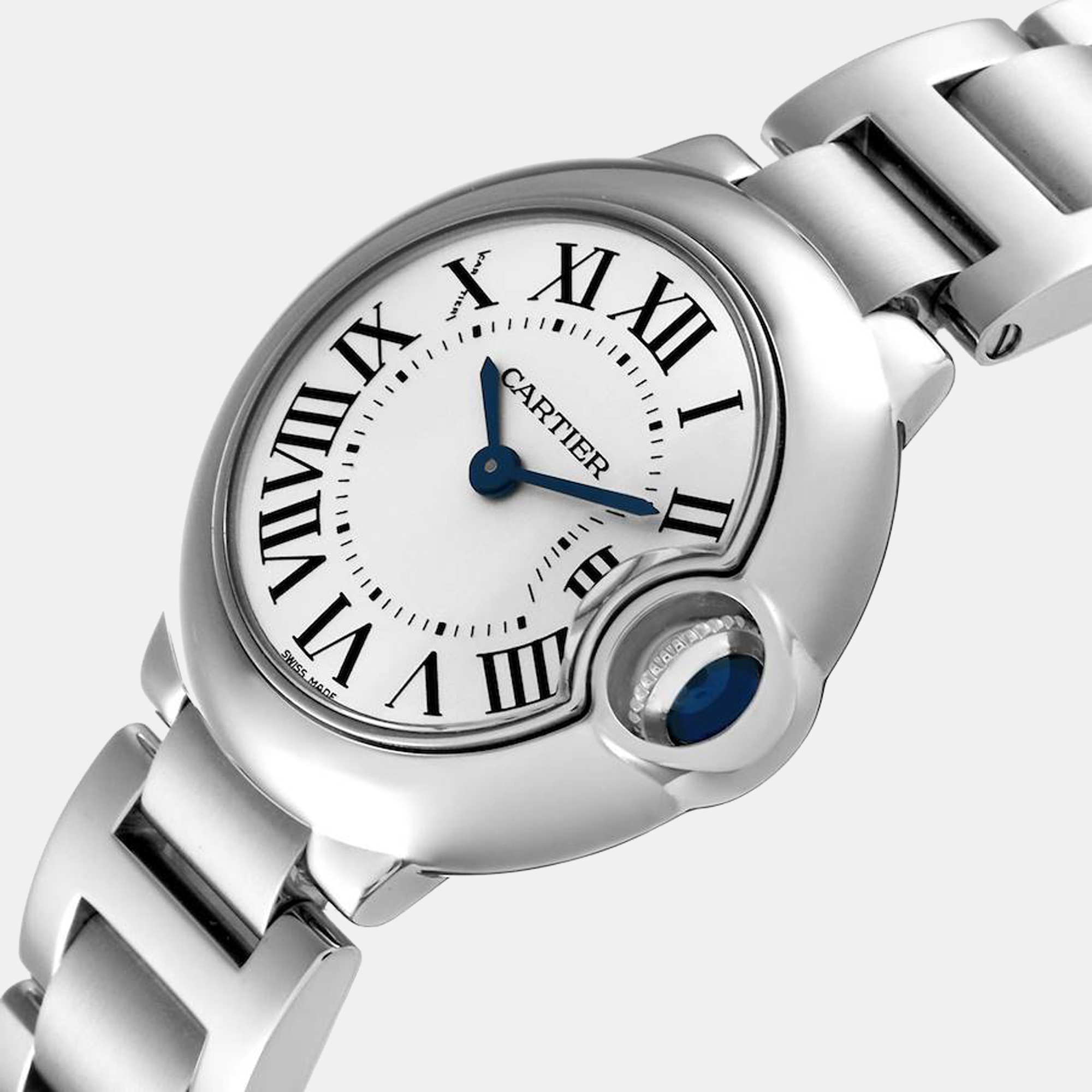 

Cartier Silver Stainless Steel Ballon Bleu W69010Z4 Women's Wristwatch 28 mm