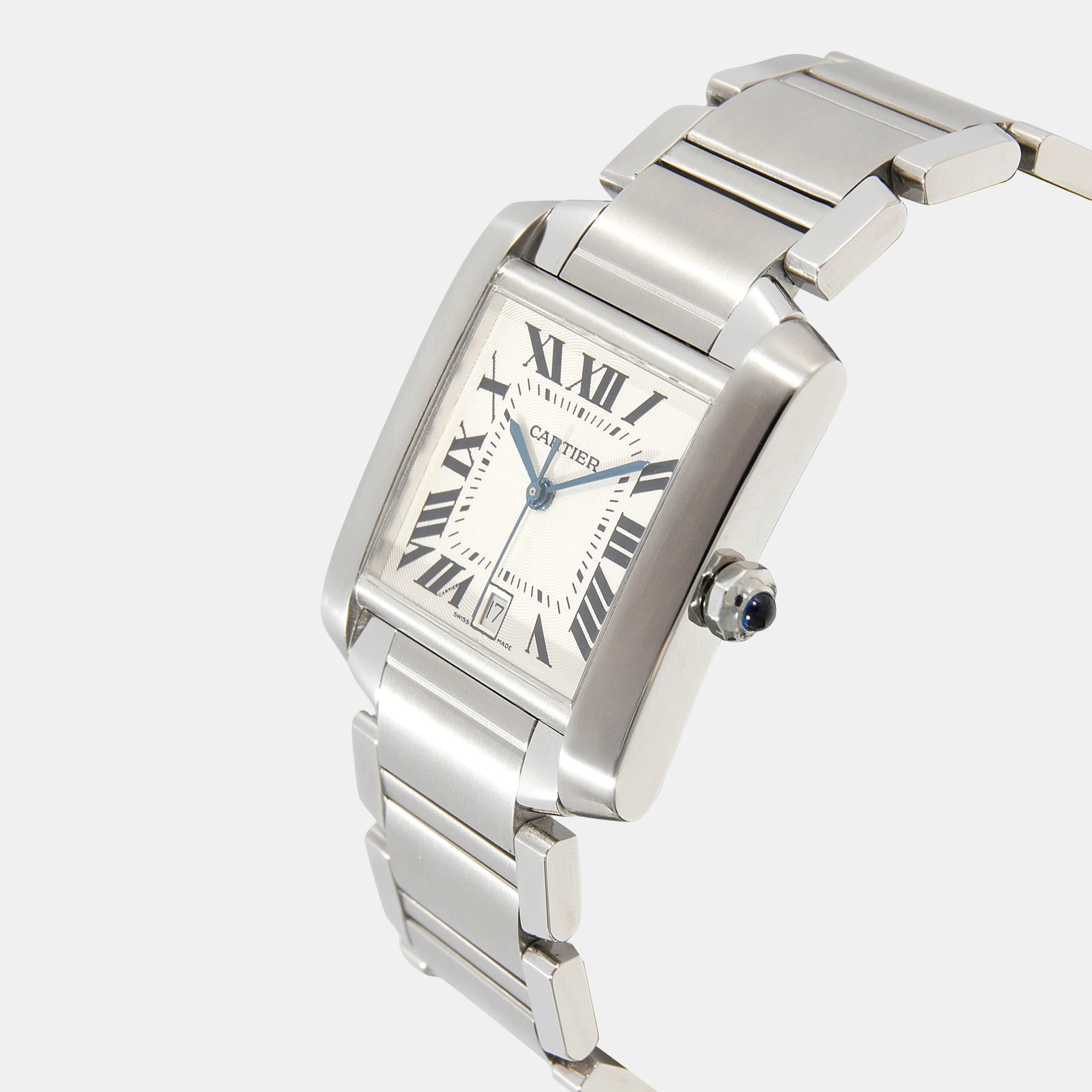 

Cartier Silver Stainless Steel Tank Francaise W51002Q3 Women's Wristwatch 32 mm