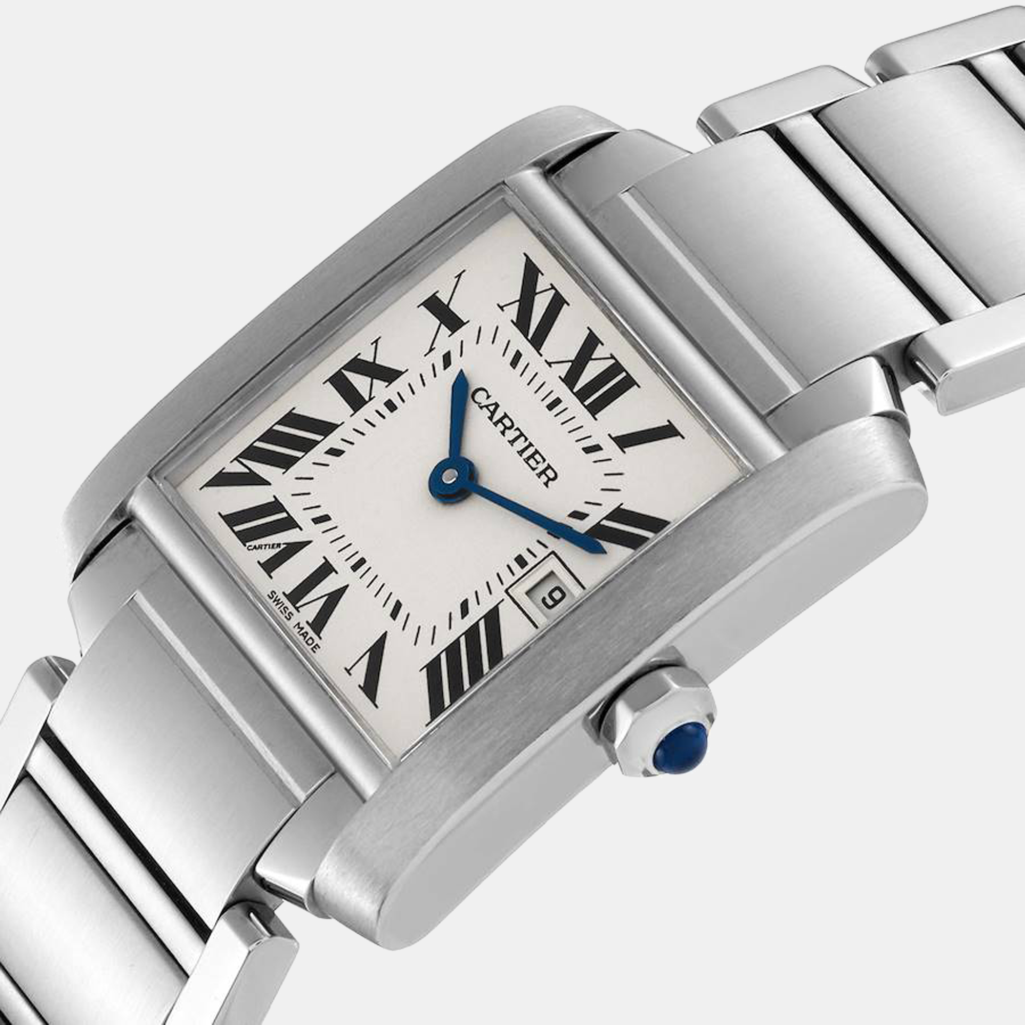 

Cartier Silver Stainless Steel Tank Francaise W51003Q3 Women's Wristwatch 25 mm