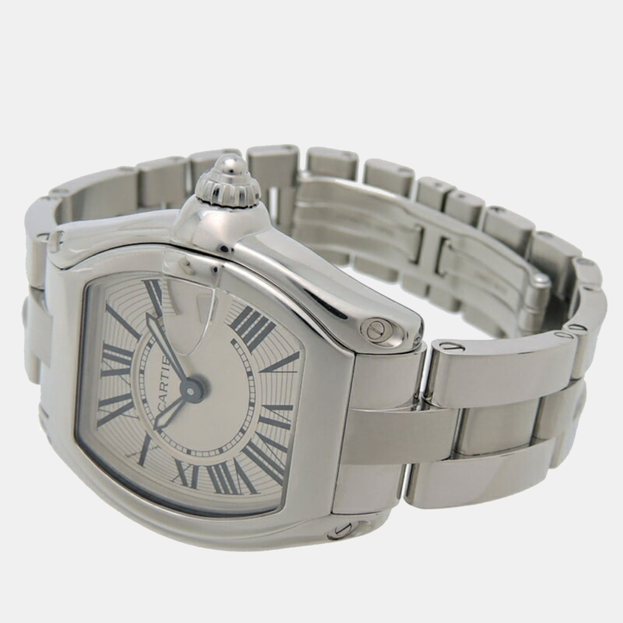 

Cartier Silver Stainless Steel Roadster W62016V3 Women's Wristwatch 30 mm