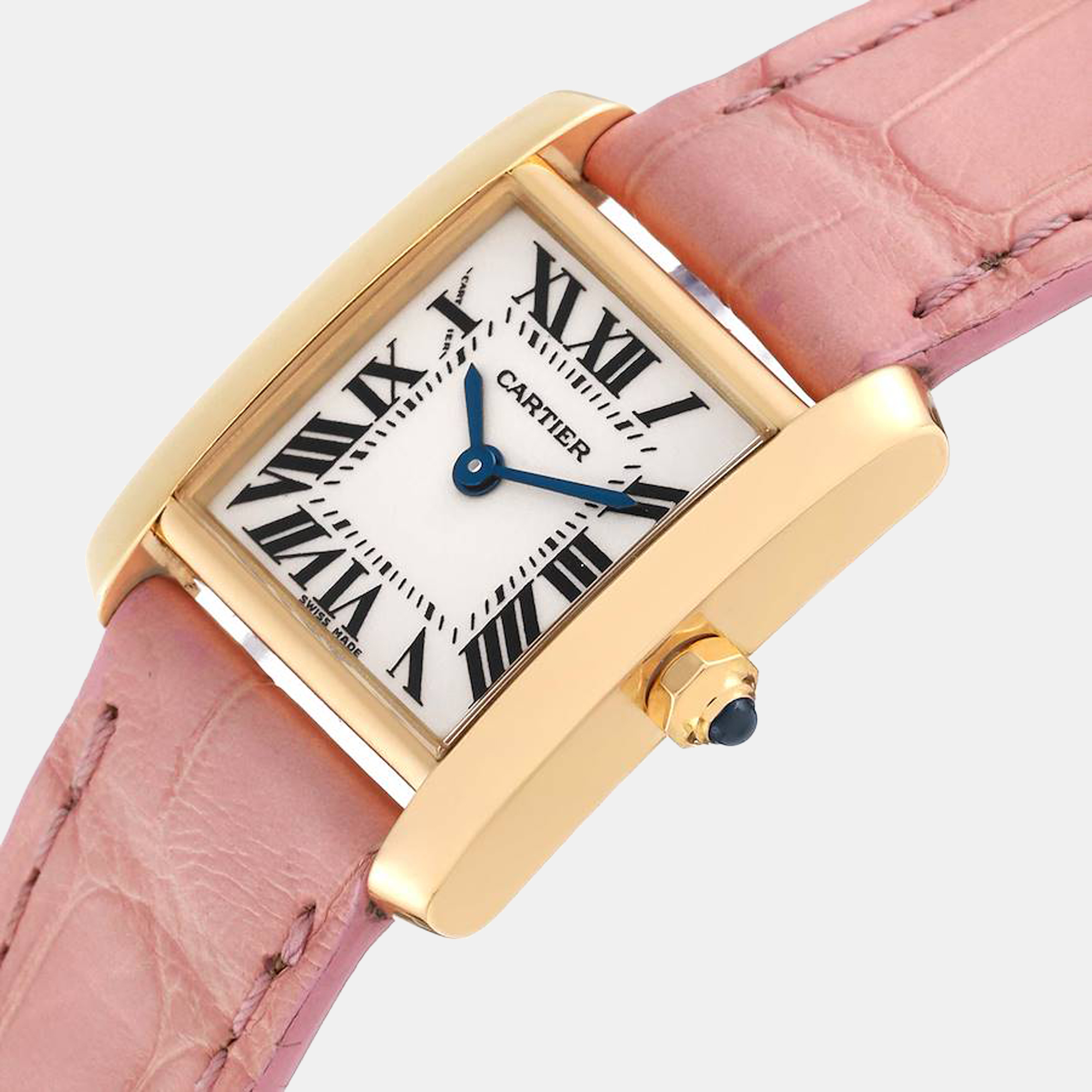 

Cartier Silver 18K Yellow Gold Tank Francaise W5000256 Women's Wristwatch 20 mm