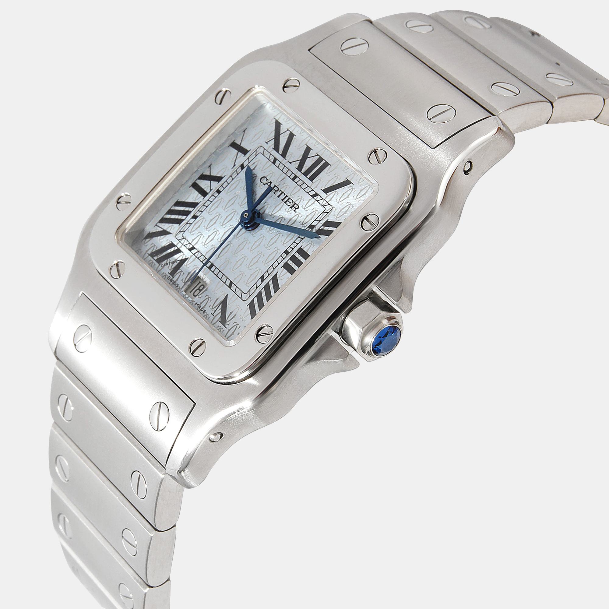 

Cartier Silver Stainless Steel Santos Galbee W20065D6 Women's Wristwatch 29 mm