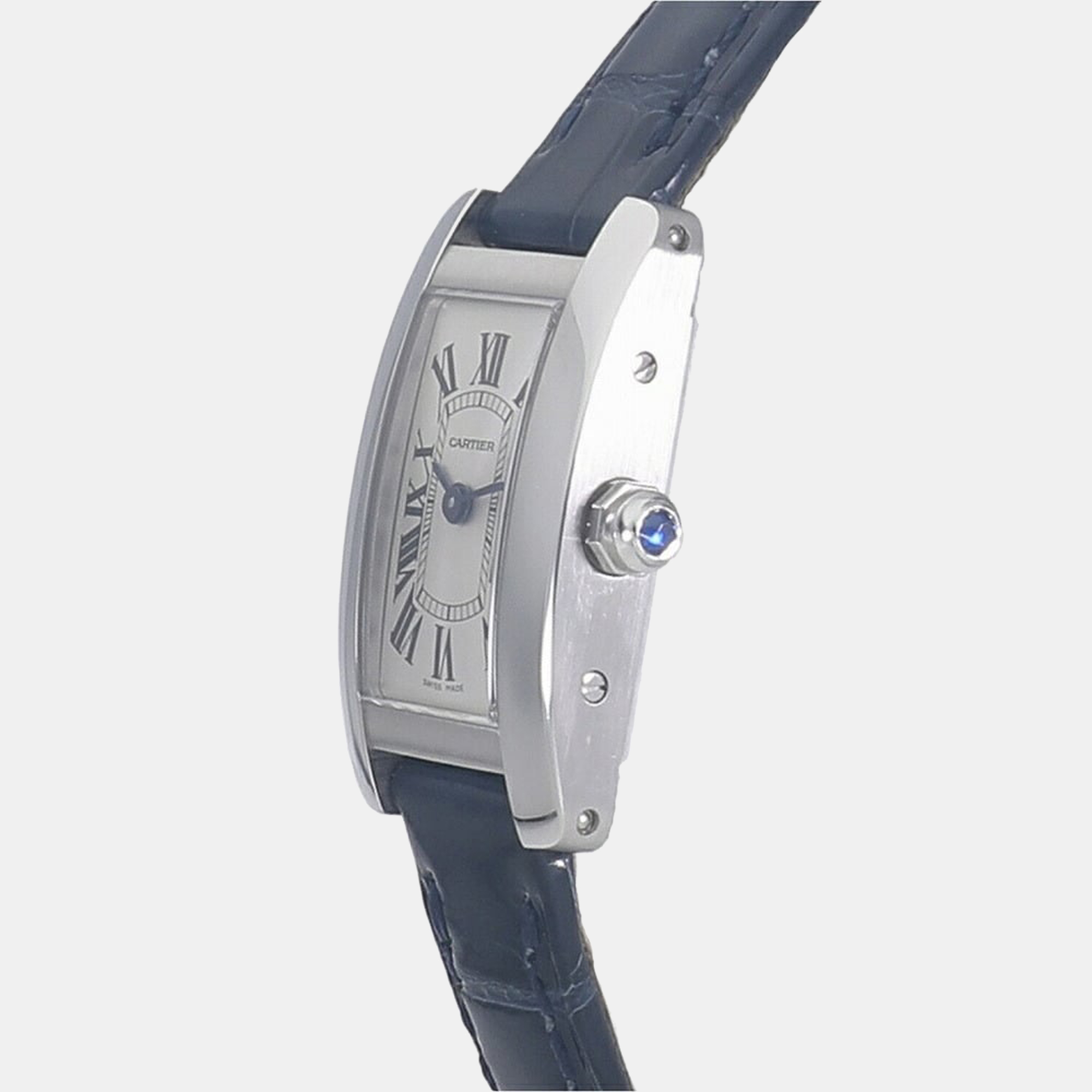 

Cartier Silver Stainless Steel Tank Americaine WSTA0032 Women's Wristwatch