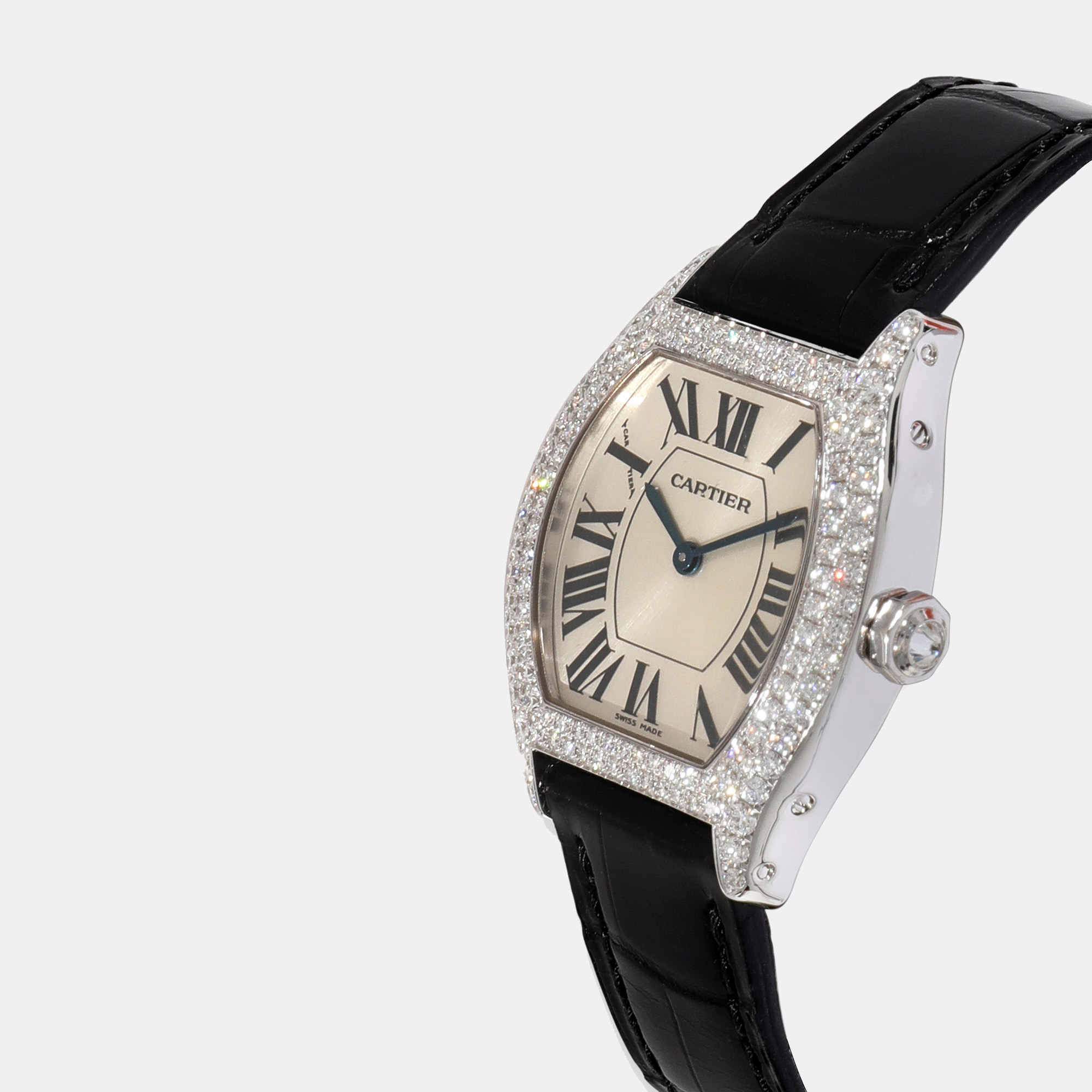 

Cartier Tortue 2644 Women's Watch in 18kt White Gold, Silver