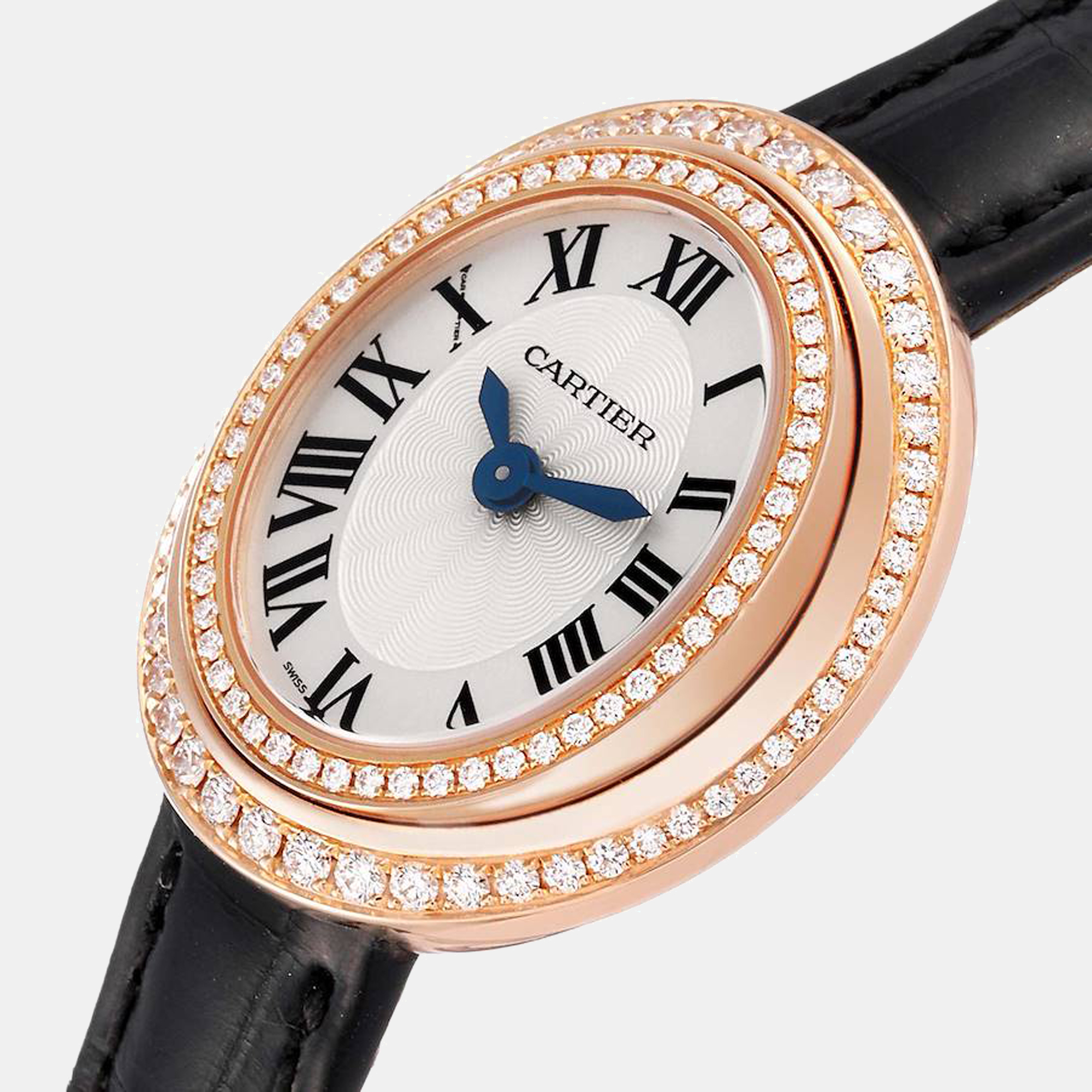 

Cartier Silver Diamonds 18K Rose Gold Hypnose WJHY0006 Women's Wristwatch 38 mm