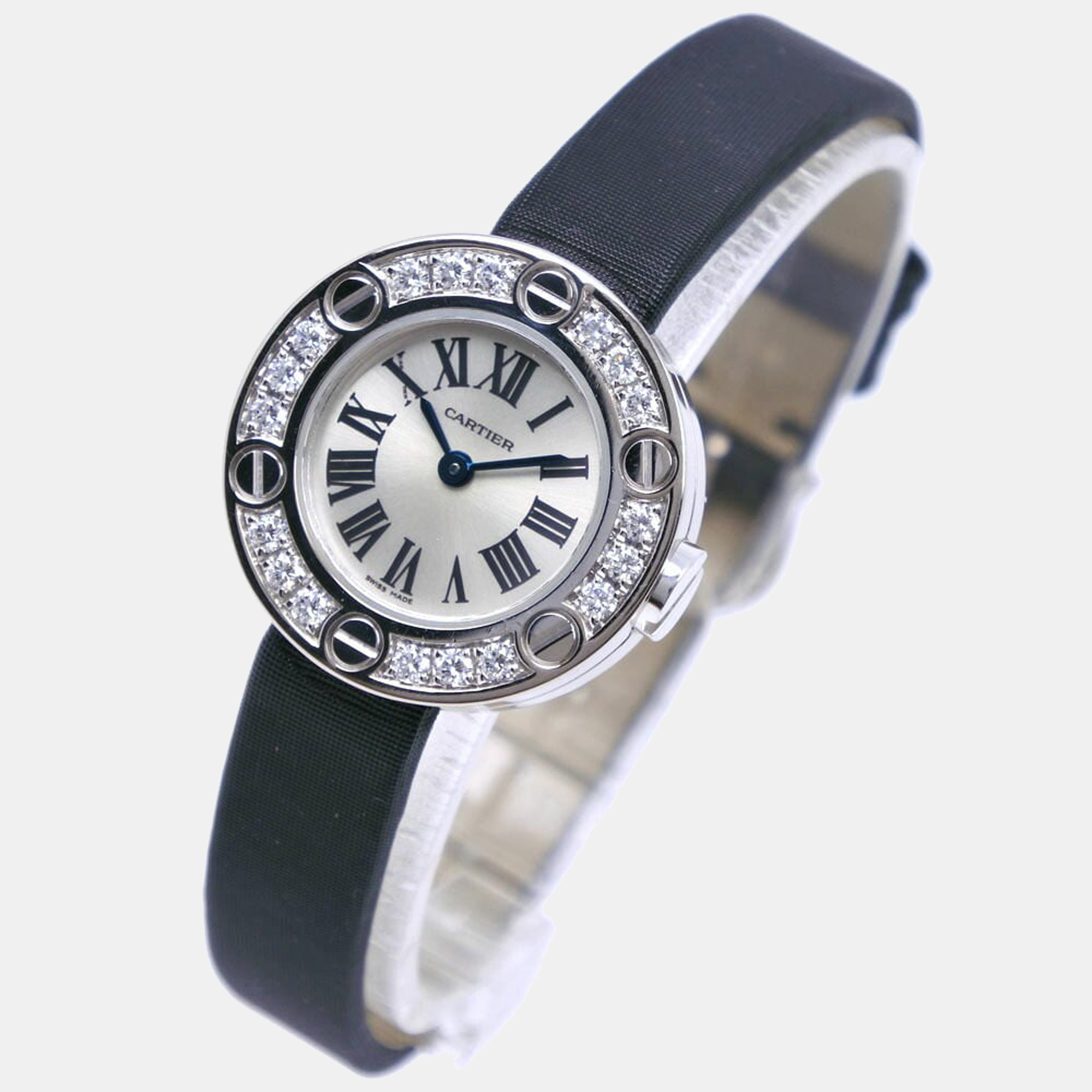 

Cartier Silver Diamonds 18K White Gold Love WE800331 Women's Wristwatch 23 mm