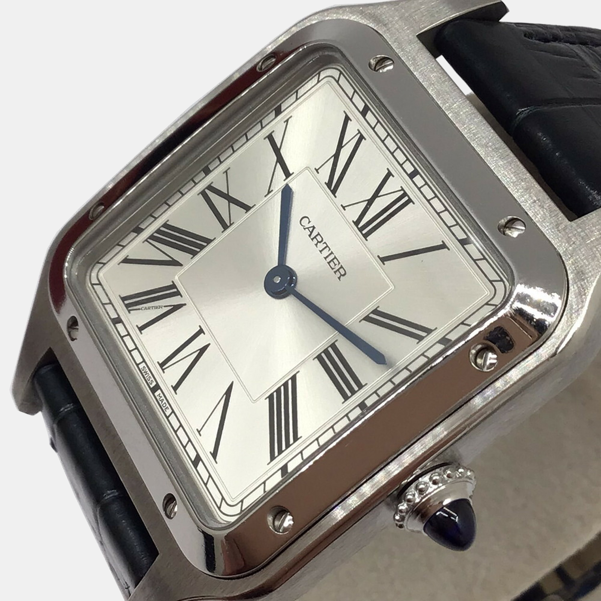 

Cartier Silver Stainless Steel Santos Dumont WSSA0022 Women's Wristwatch 31 mm