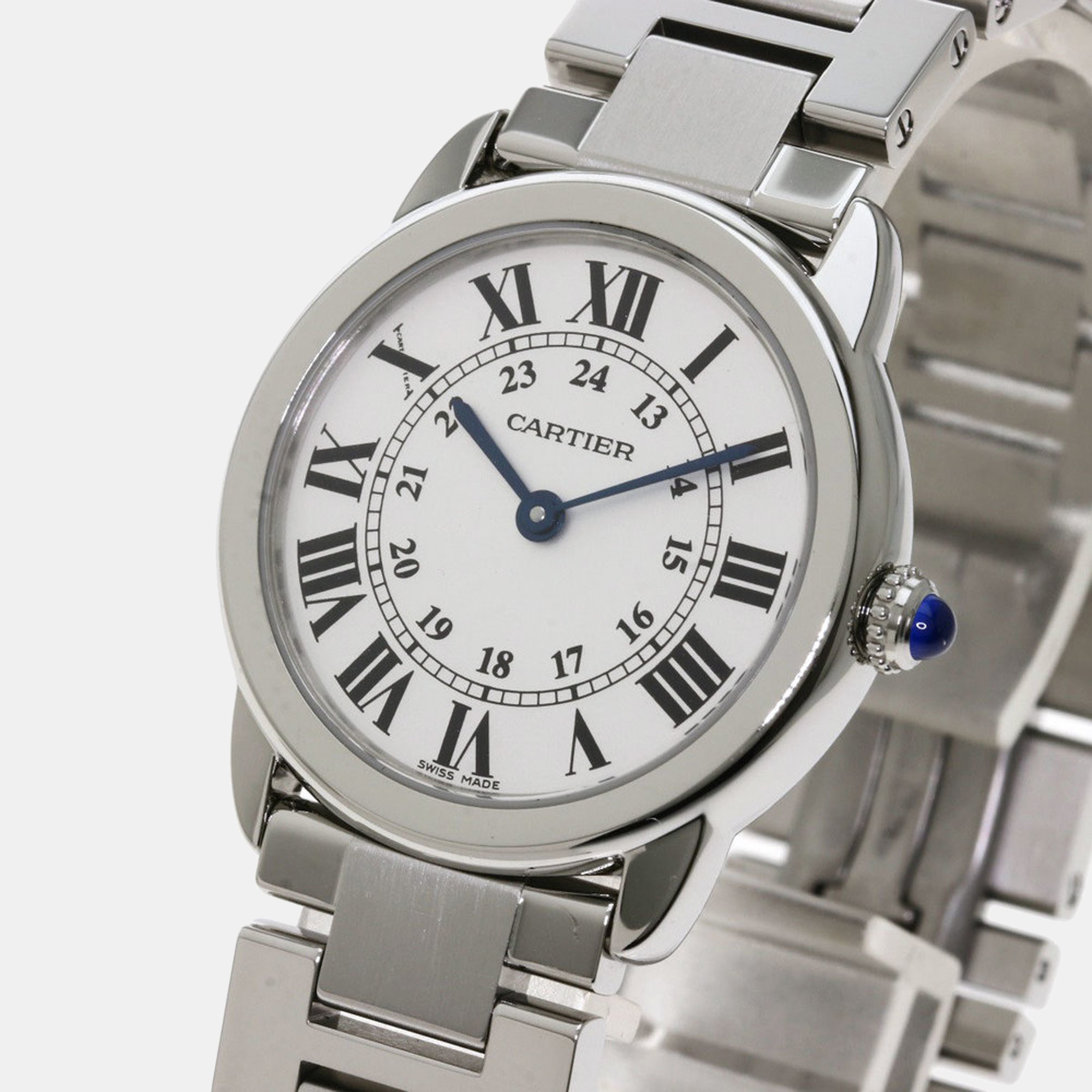 

Cartier Silver Stainless Steel Ronde Solo W6701004 Women's Wristwatch 29 mm