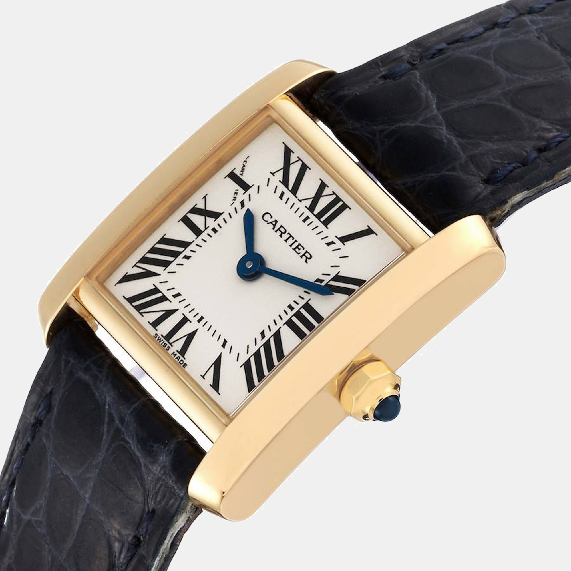 

Cartier Silver 18K Yellow Gold Tank Francaise W5000256 Quartz Women's Wristwatch 25 mm