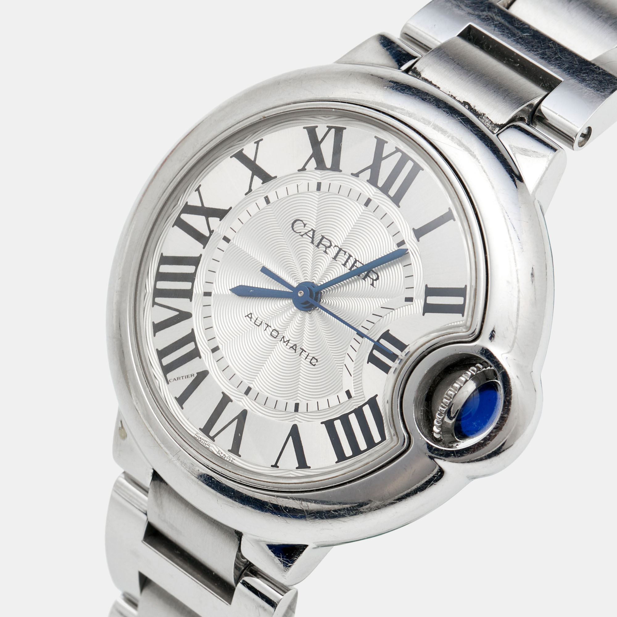 

Cartier Silver Stainless Steel Ballon Bleu W6920071 Women's Wristwatch