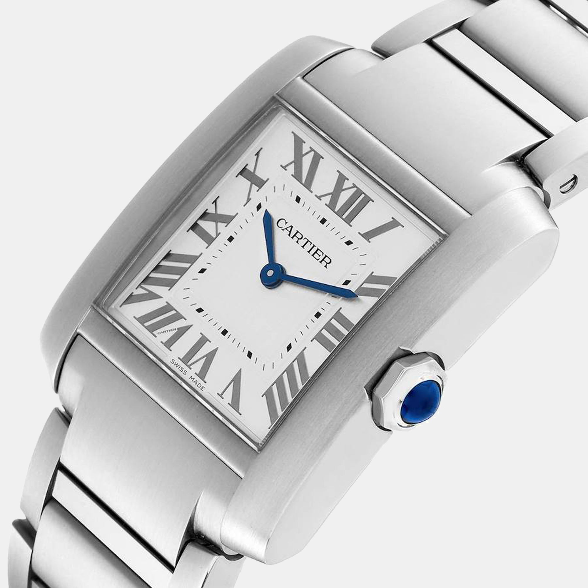 

Cartier Silver Stainless Steel Tank Francaise WSTA0074 Women's Wristwatch 32 mm