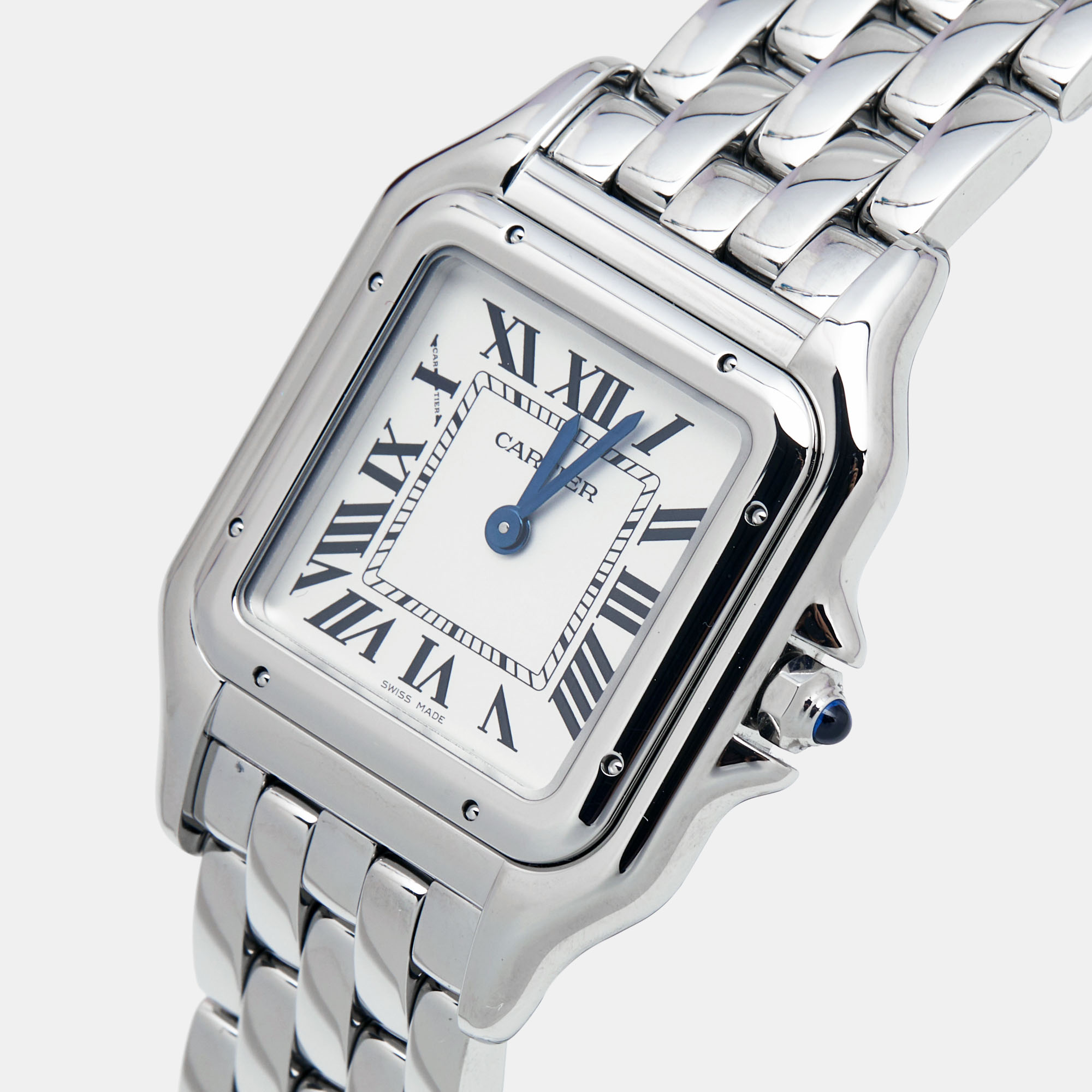 

Cartier Silver Stainless Steel Panthere WSPN0007 Women's Wristwatch