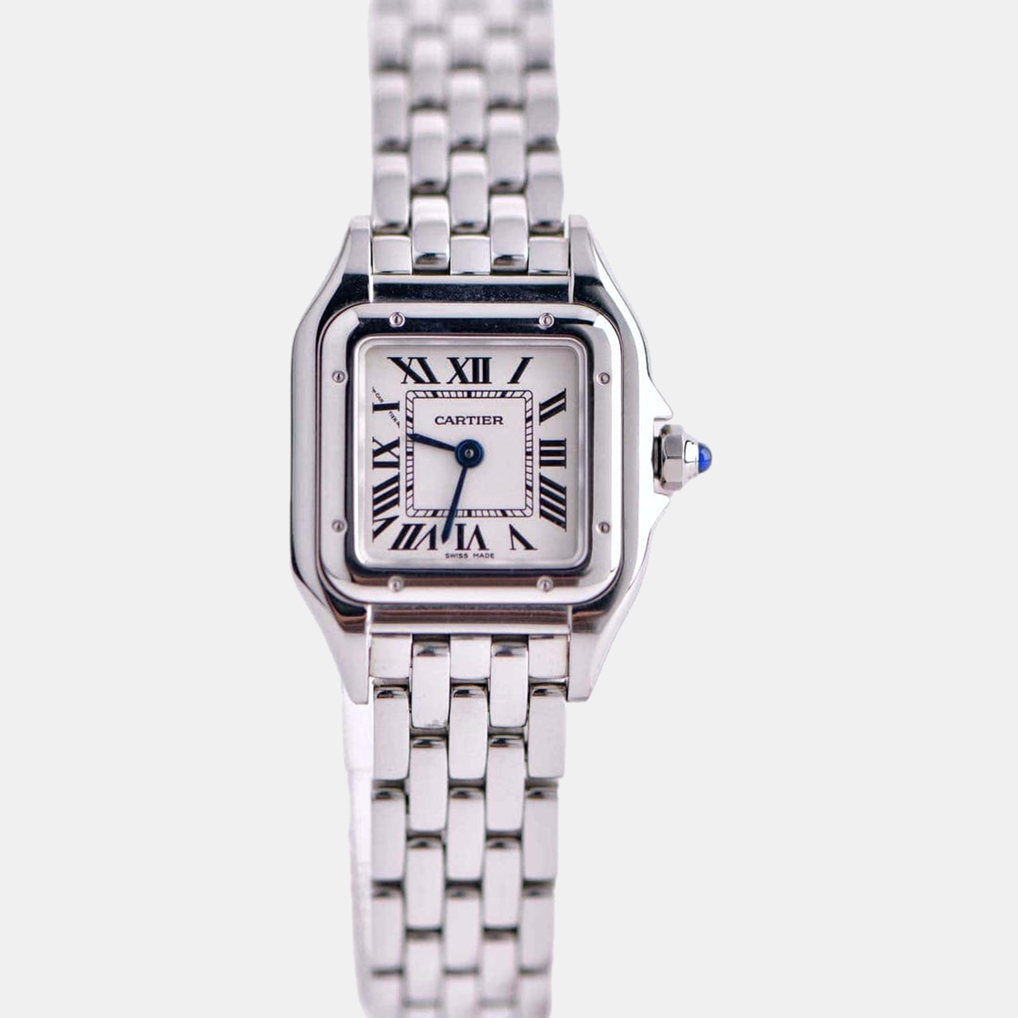 Pre-owned Cartier Watch Small Model Wspn0006 In White