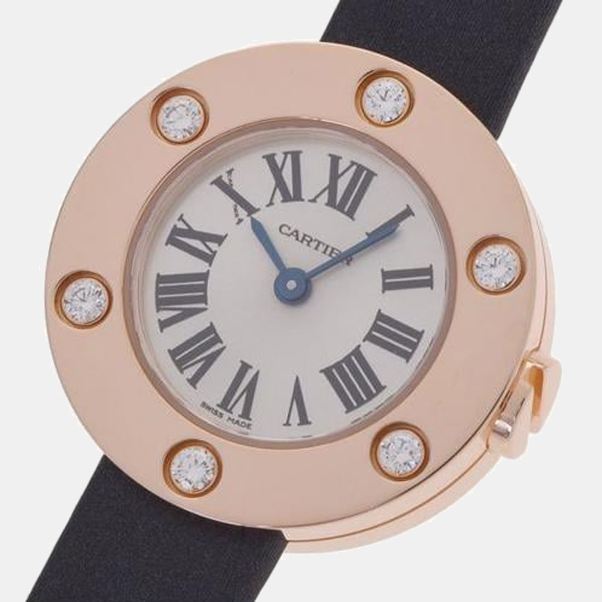 

Cartier Silver Diamonds 18k Rose Gold Love WE800531 Women's Wristwatch 23 mm