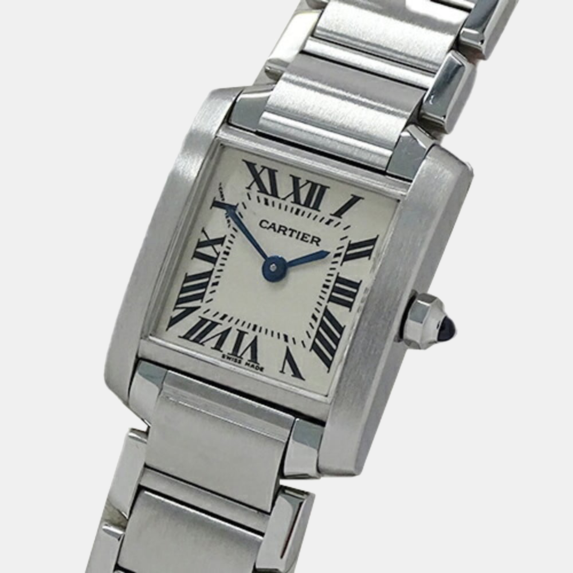 

Cartier Ivory Stainless Steel Tank Francaise W51008Q3 Quartz Women's Wristwatch, Cream