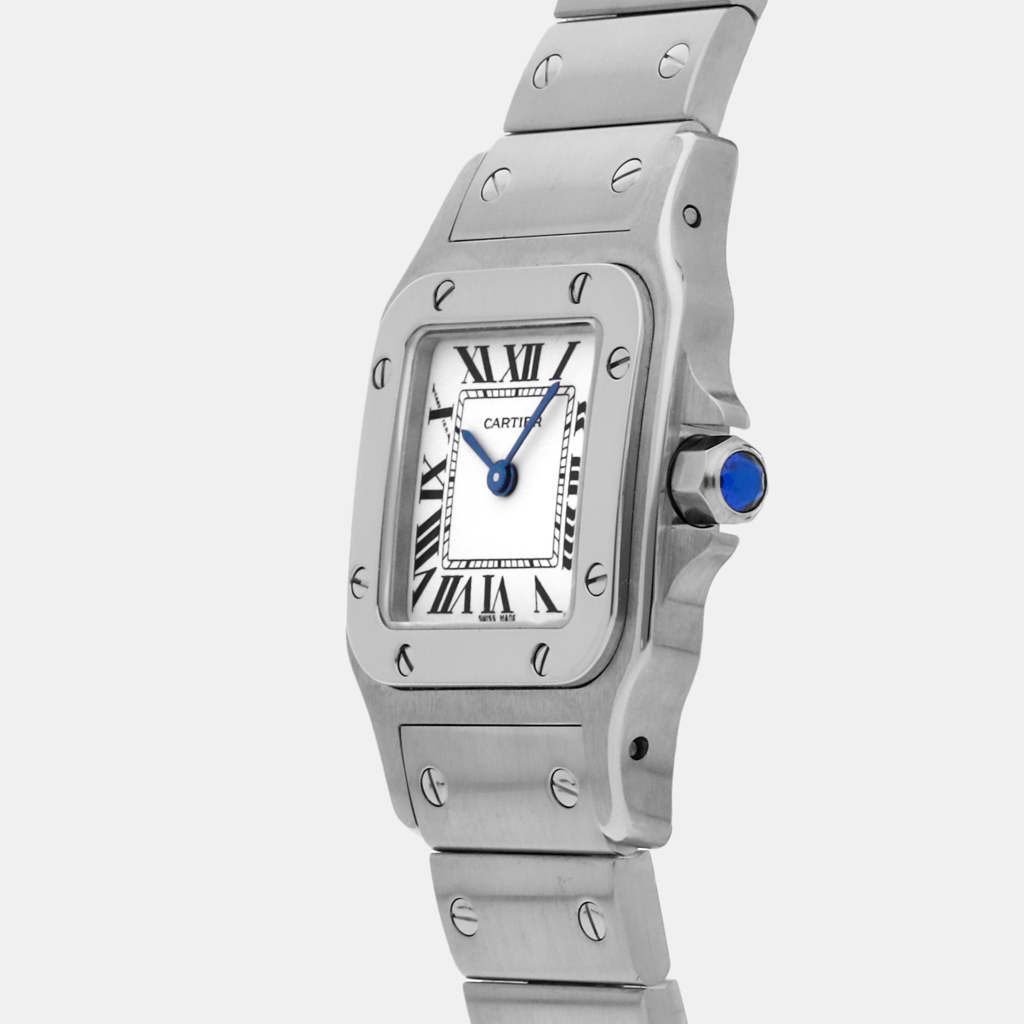 

Cartier Silver Stainless Steel Santos W20056D6 Quartz Women's Wristwatch 34.8 x 26.2 mm