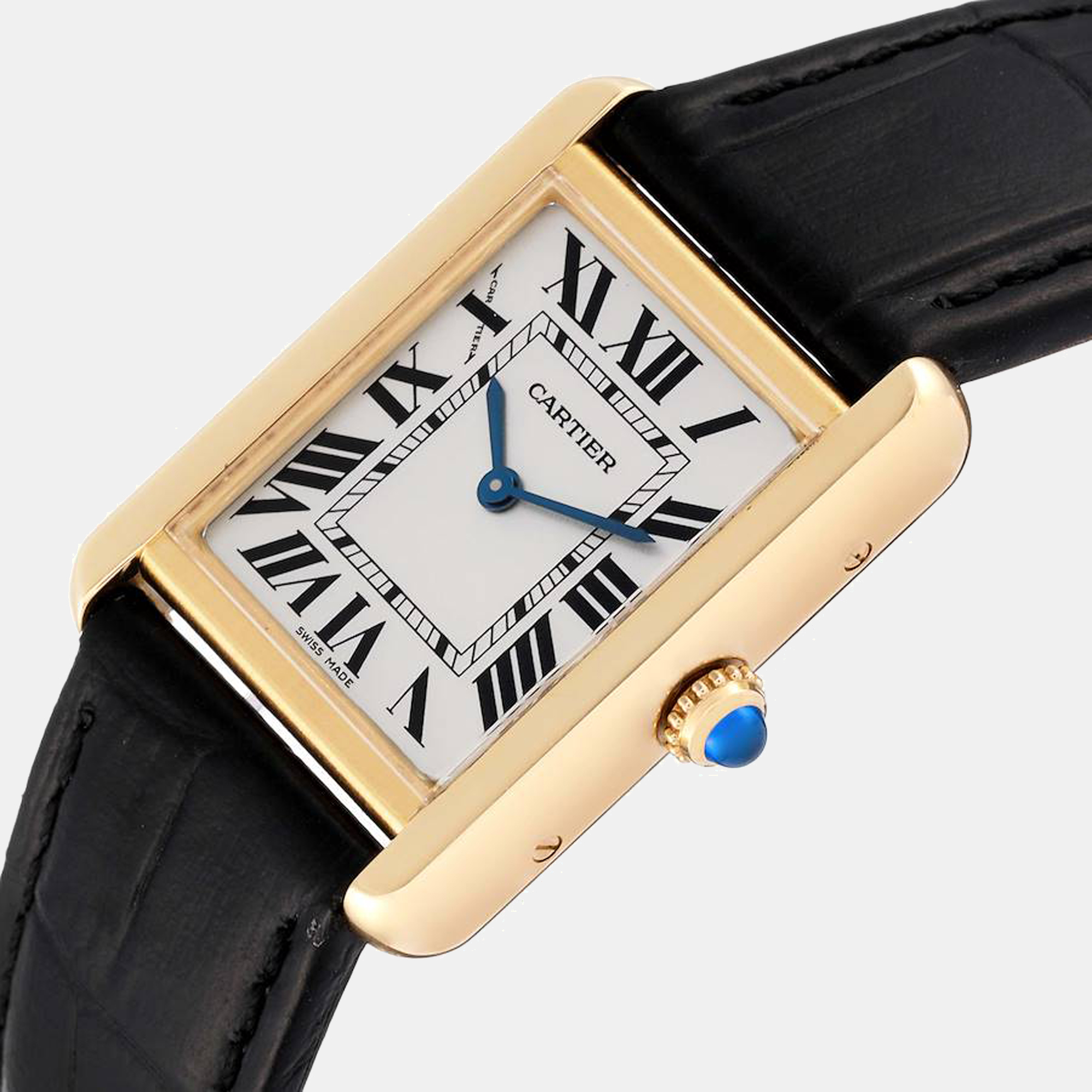 

Cartier Tank Solo Small Yellow Gold Steel Silver Dial Ladies Watch W1018755