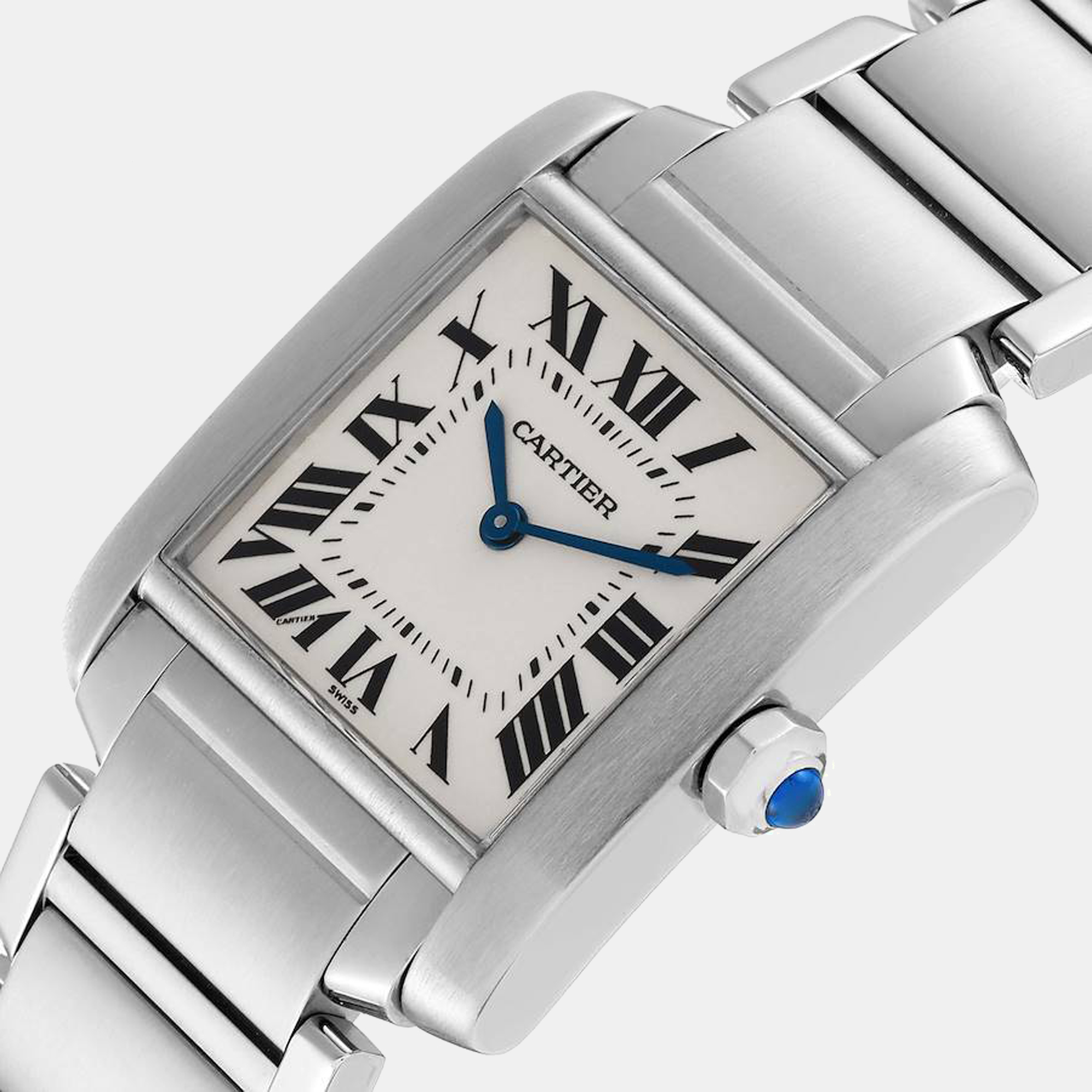 

Cartier Tank Francaise Midsize Silver Dial Steel Ladies Watch WSTA0005