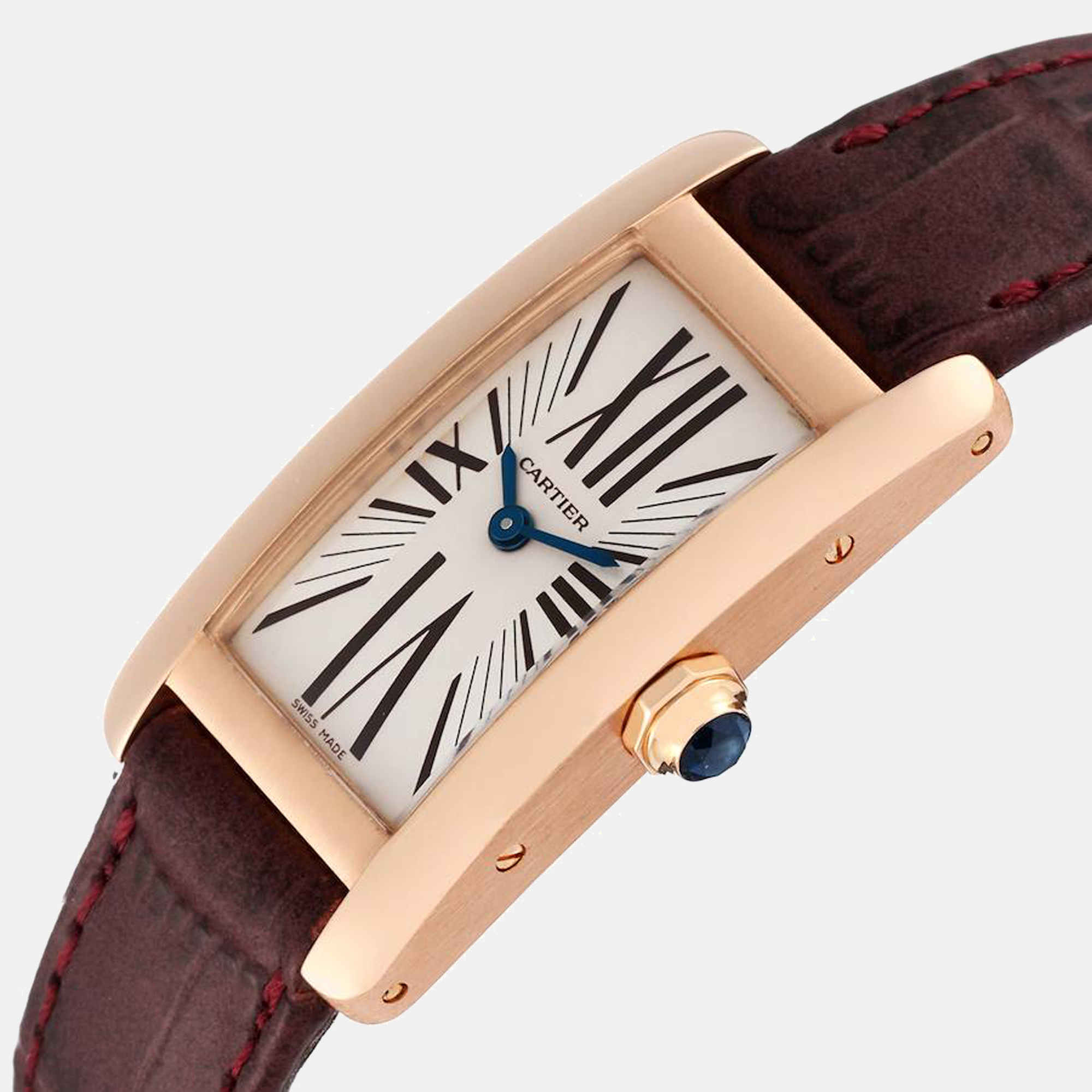 

Cartier Tank Americaine 18K Rose Gold Silver Dial Ladies Watch W2607056