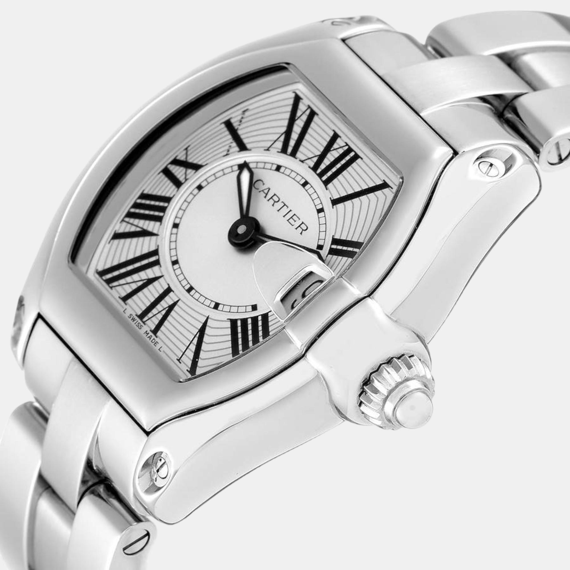 

Cartier Roadster Small Silver Dial Steel Ladies Watch W62016V3