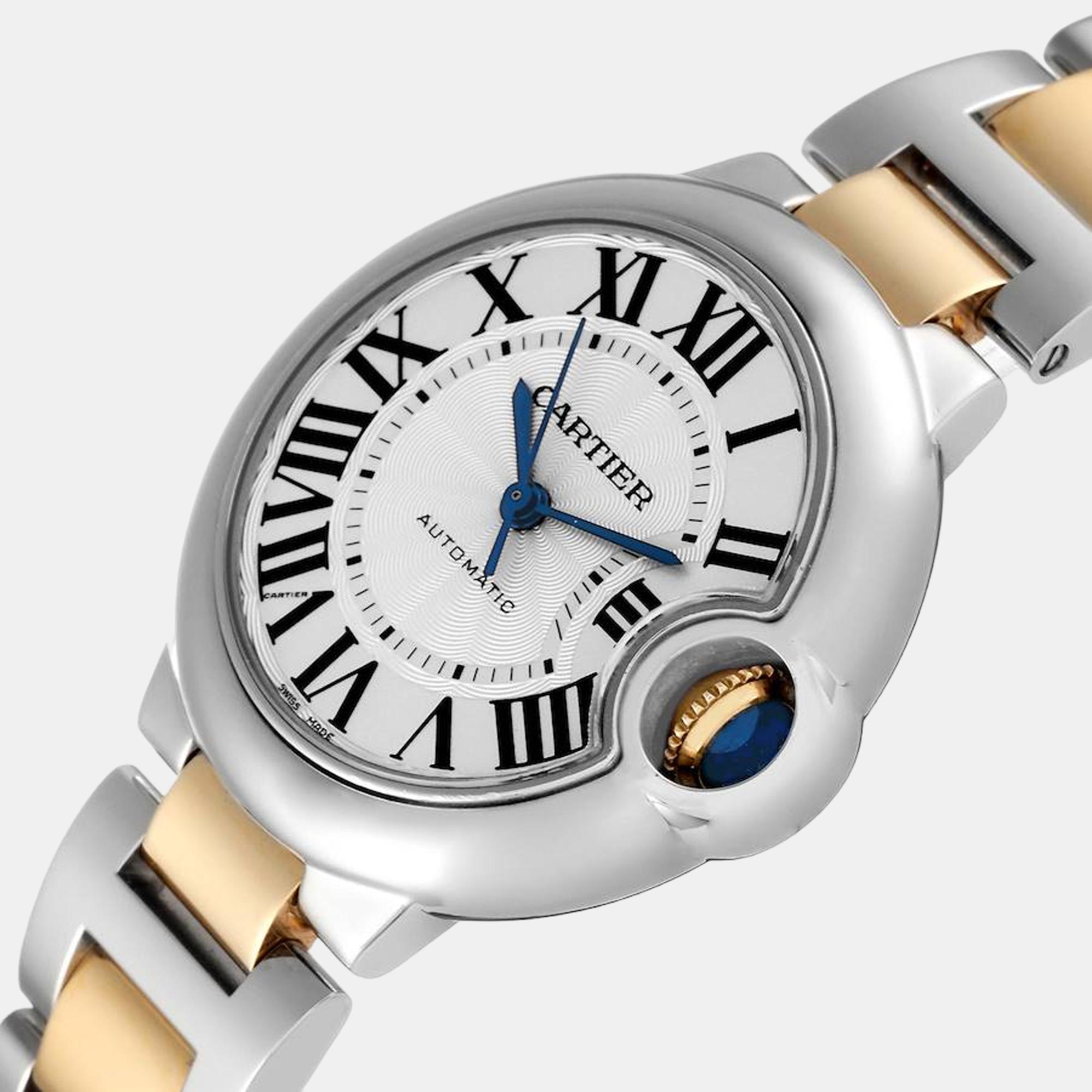 

Cartier Ballon Bleu Yellow Gold Steel Ladies Watch W2BB0002, Silver